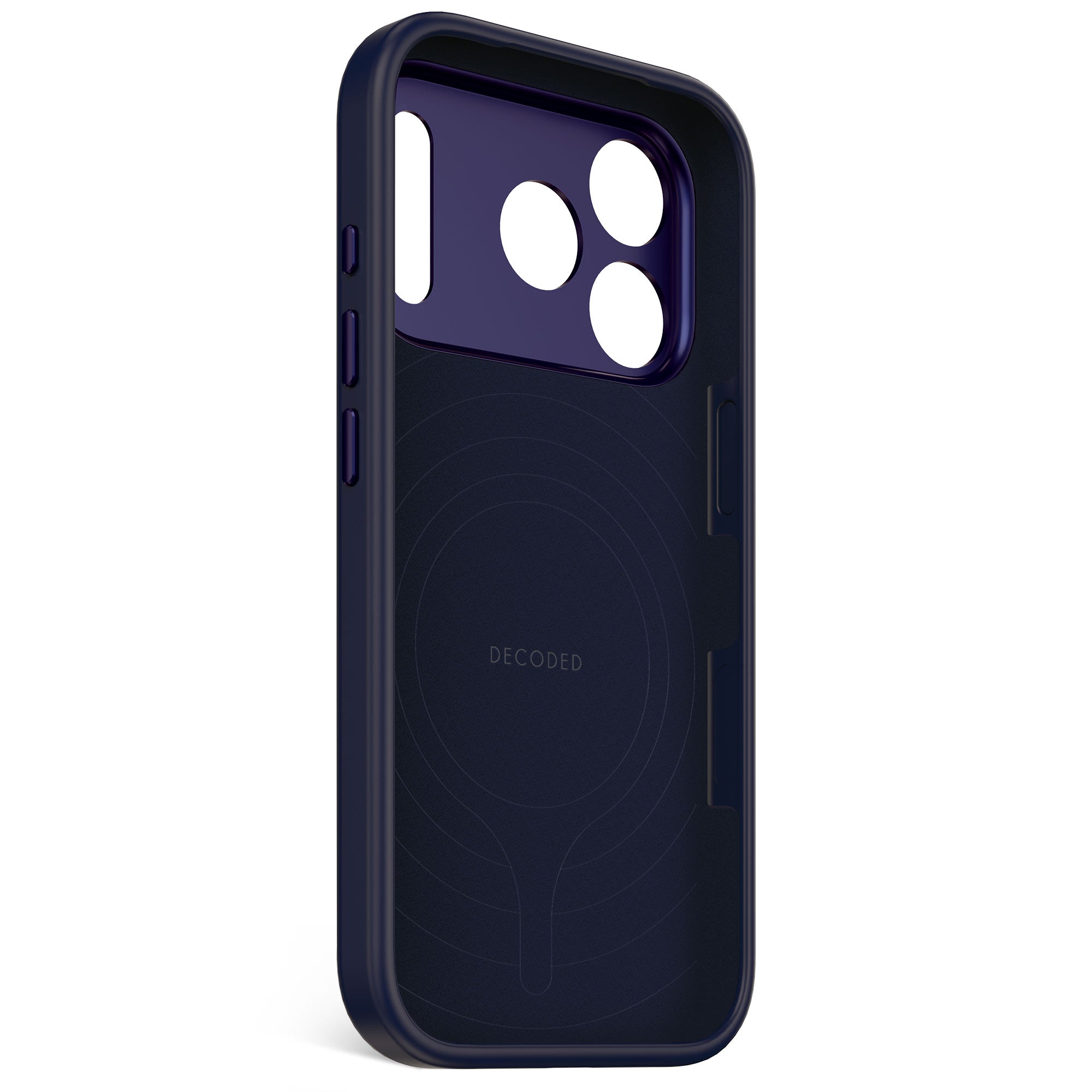 Husă din silicon antimicrobian DECODED pentru iPhone 17 Pro - True Navy