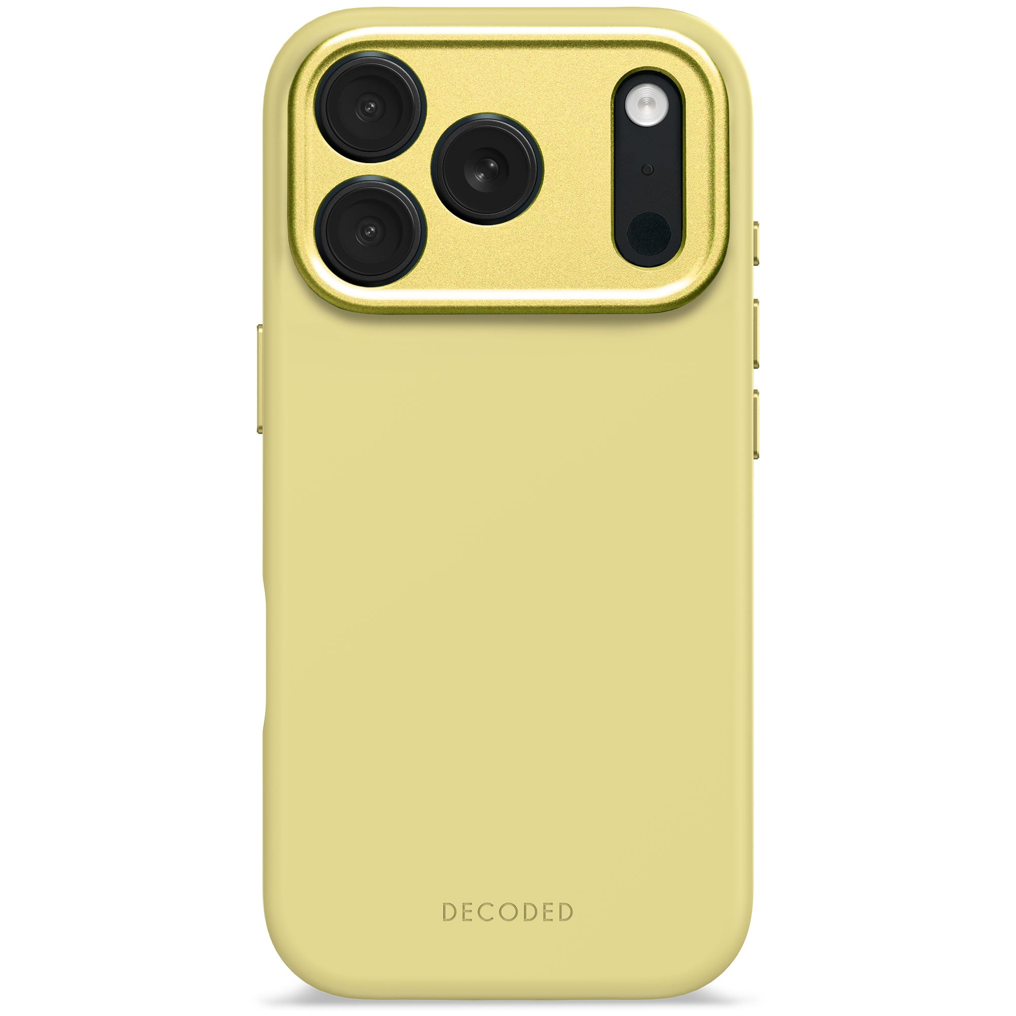 Husă de silicon DECODED Antimicrobial pentru iPhone 17 Pro - Yuma Yellow