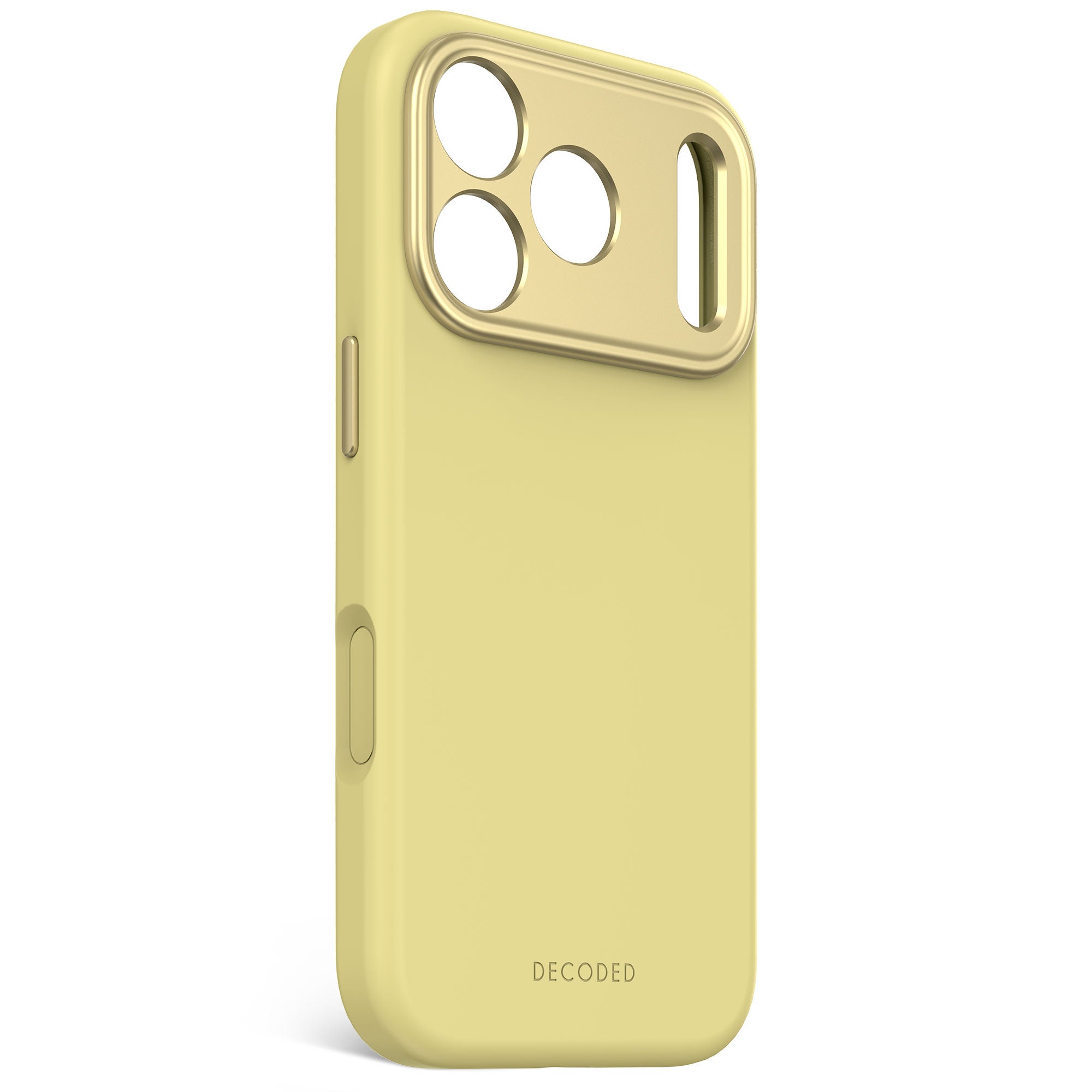 Husă de silicon DECODED Antimicrobial pentru iPhone 17 Pro - Yuma Yellow