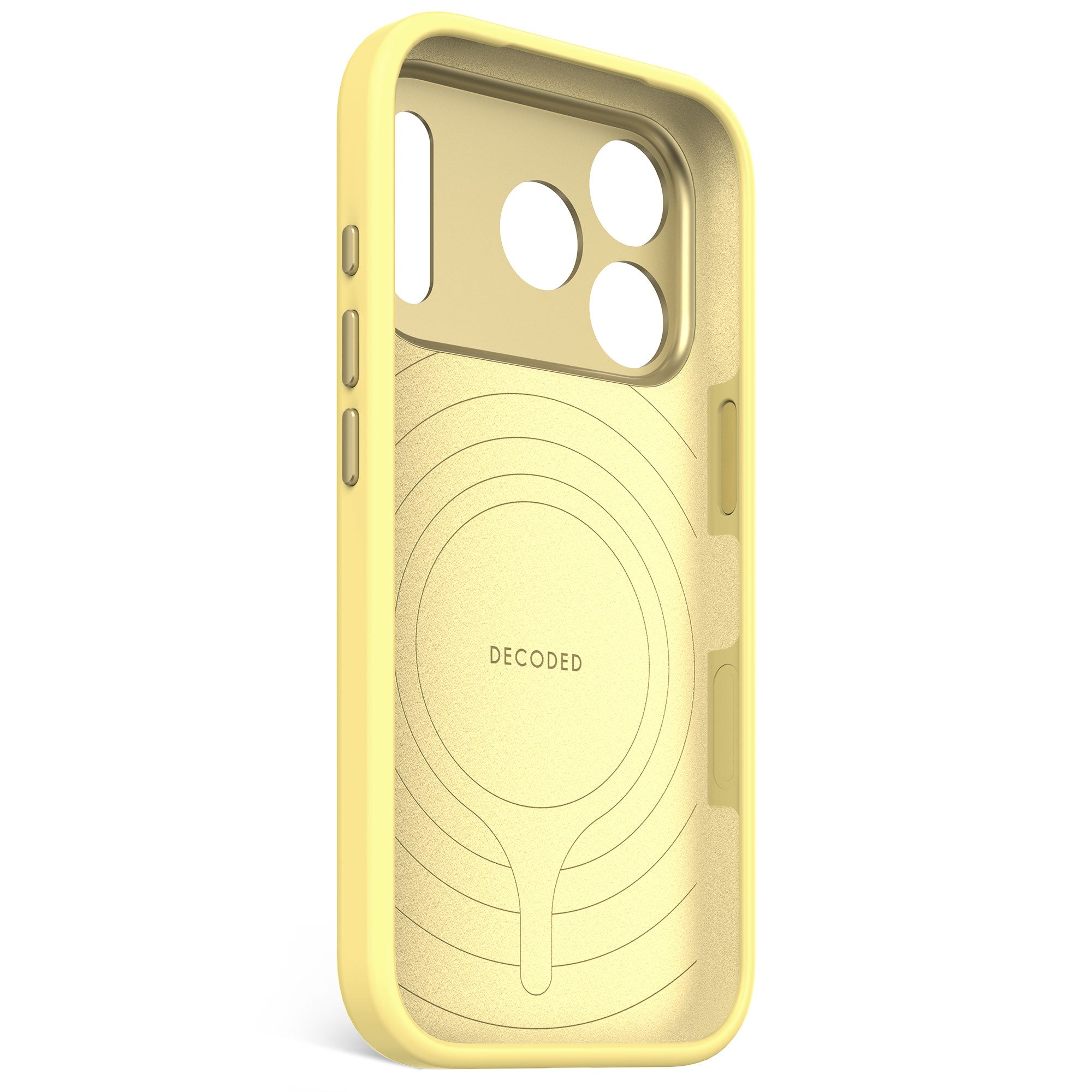 Husă de silicon DECODED Antimicrobial pentru iPhone 17 Pro - Yuma Yellow