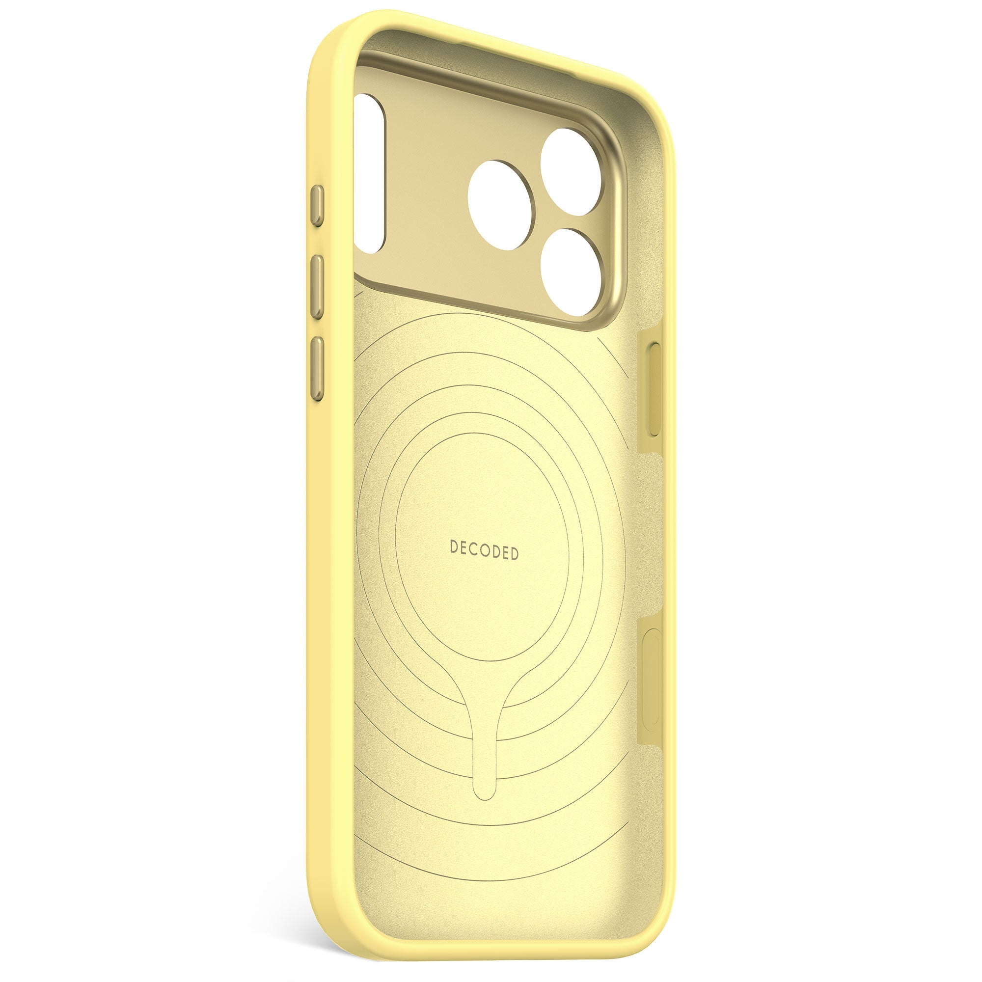 Husă de silicon antimicrobiană DECODED pentru iPhone 17 Pro Max - Galben Yuma