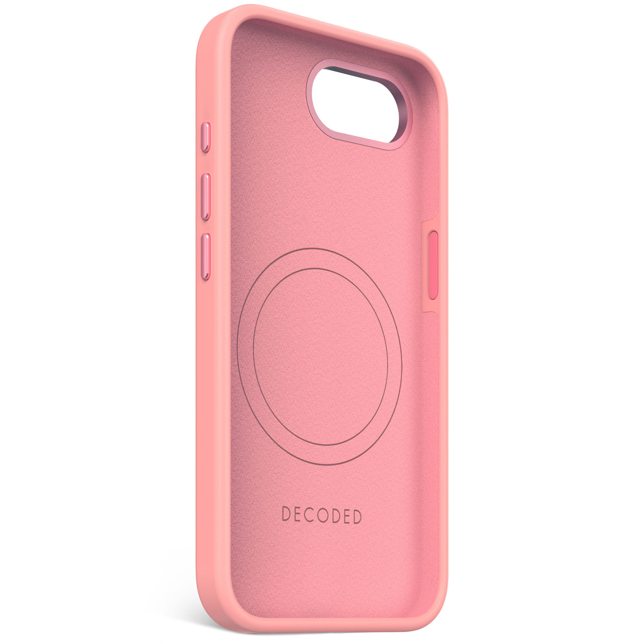 Husă Decoded Anti-Microbial din Silicon cu MagSafe pentru iPhone 16e – BubbleGum Pink