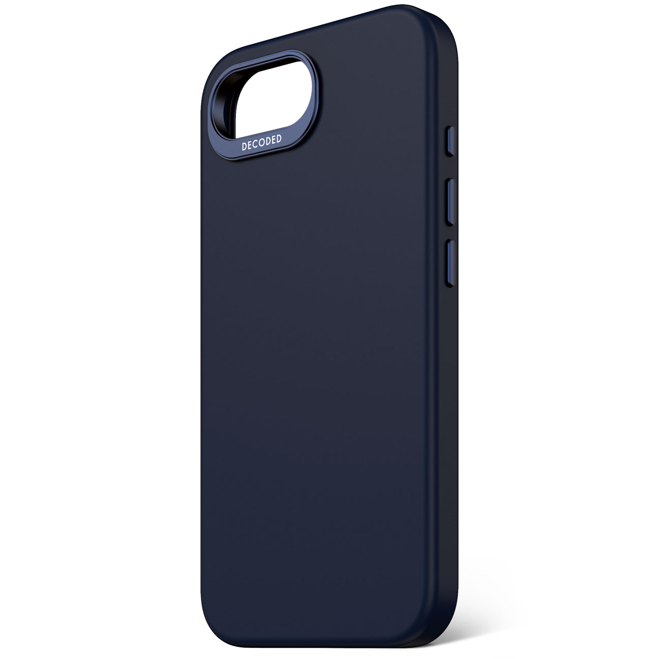 Husă de silicon antimicrobiană Decoded cu MagSafe pentru iPhone 16e – Albastru marin