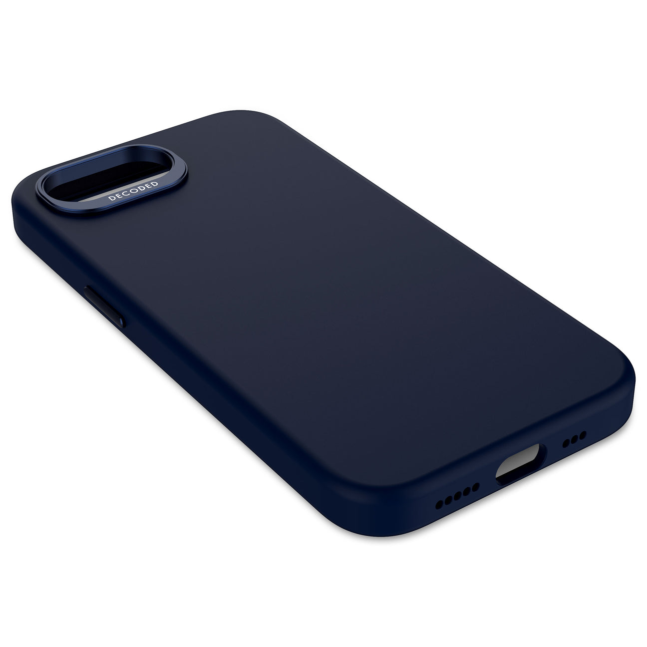 Husă de silicon antimicrobiană Decoded cu MagSafe pentru iPhone 16e – Albastru marin