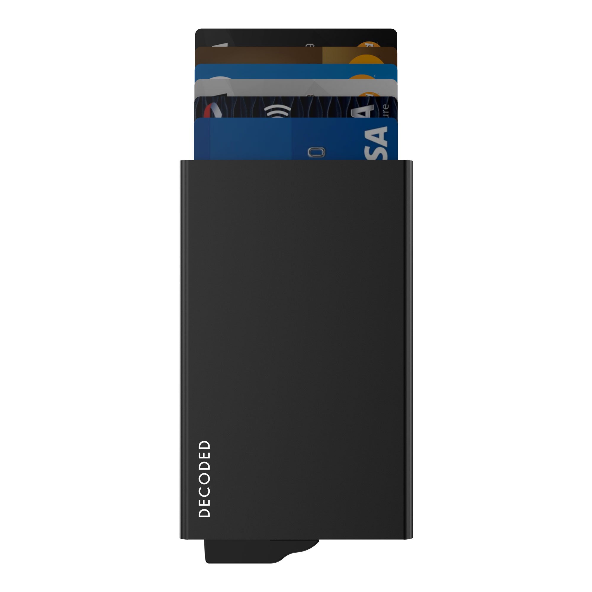 Portcard magnetic din aluminiu Decoded Slim cu MagSafe - Negru