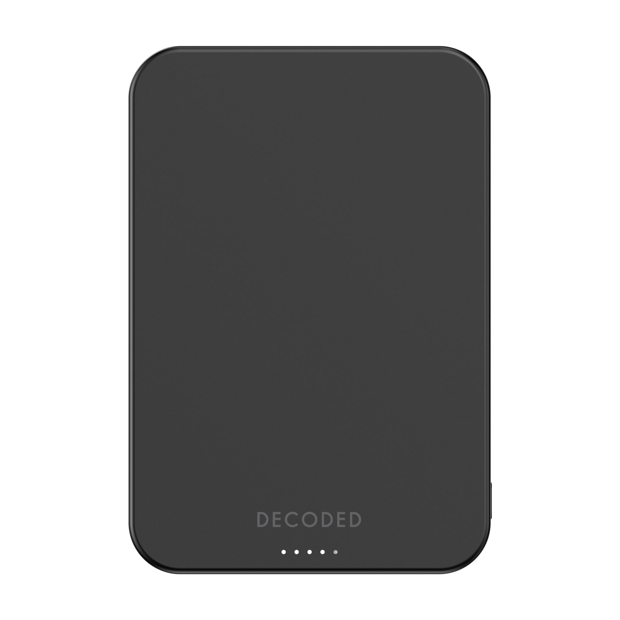 Baterie externă Decoded Ultra Slim Qi2 Wireless Powerbank 5000 mAh – Neagră