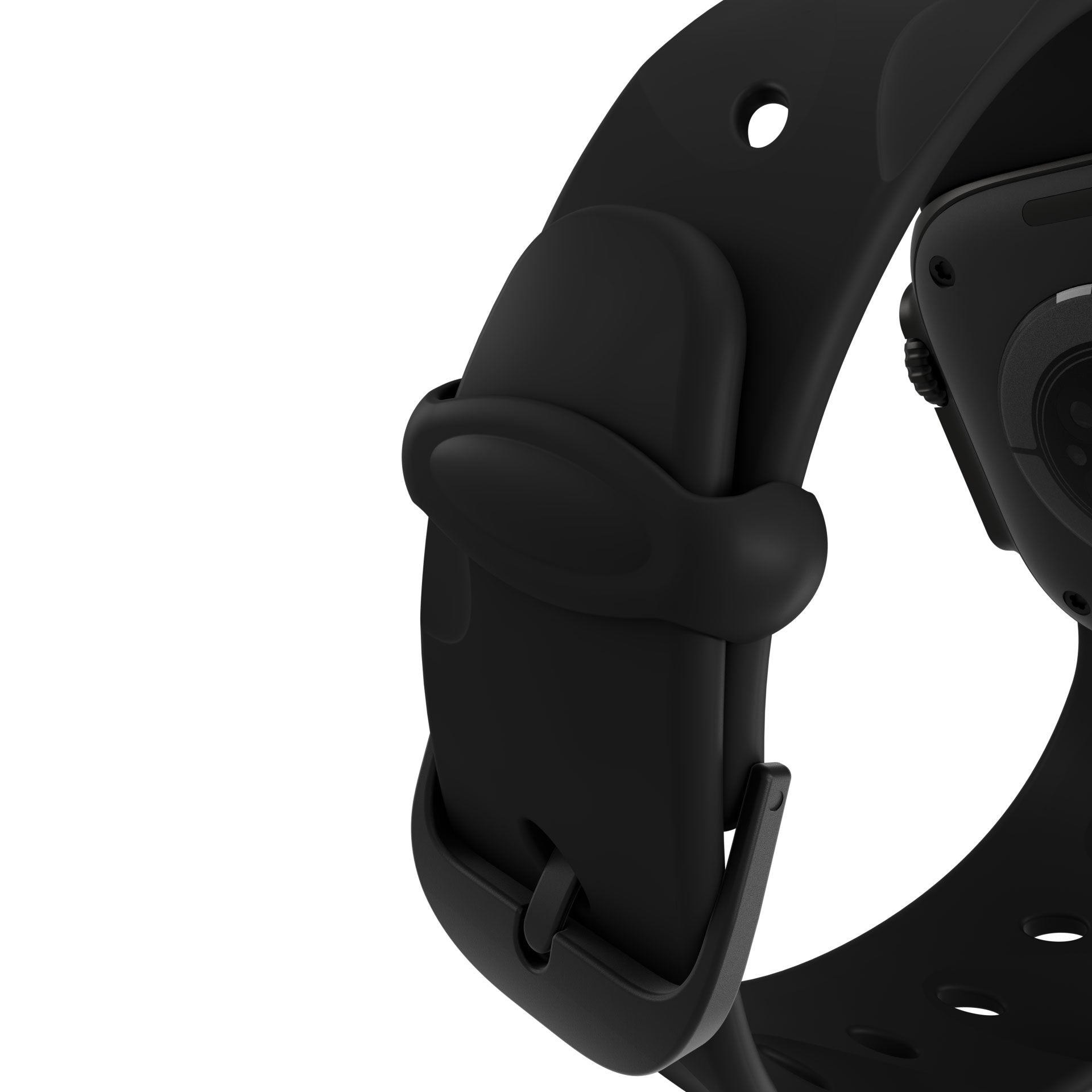 Curea silicon Decoded Ares Splice pentru Apple Watch 44/46/49 mm – Negru