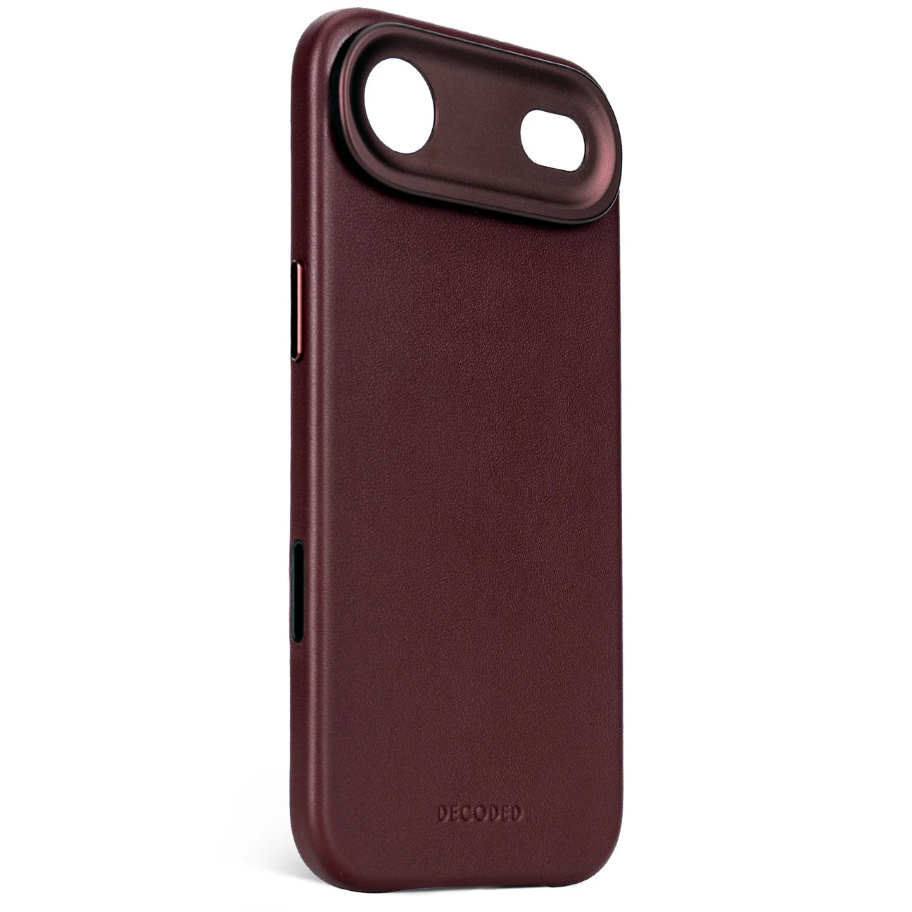 Husă de piele DECODED pentru iPhone 17 Air - Rubiniu închis