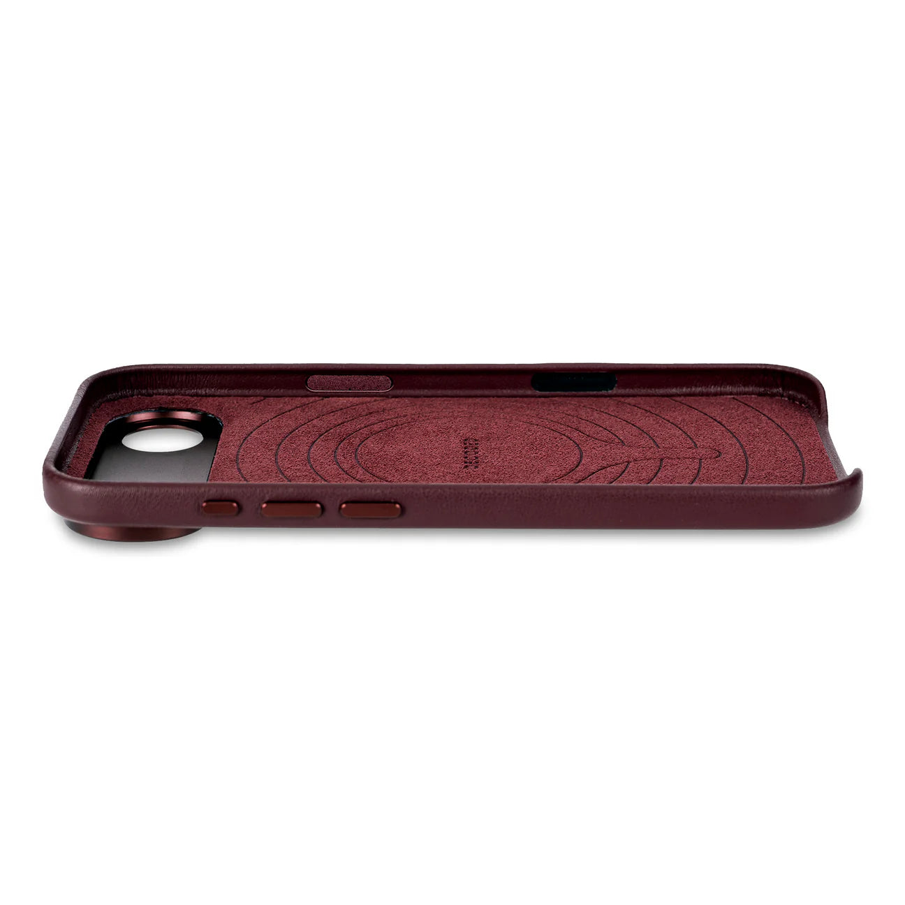 Husă de piele DECODED pentru iPhone 17 Air - Rubiniu închis