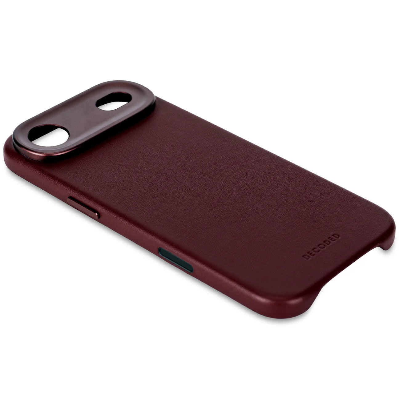 Husă de piele DECODED pentru iPhone 17 Air - Rubiniu închis
