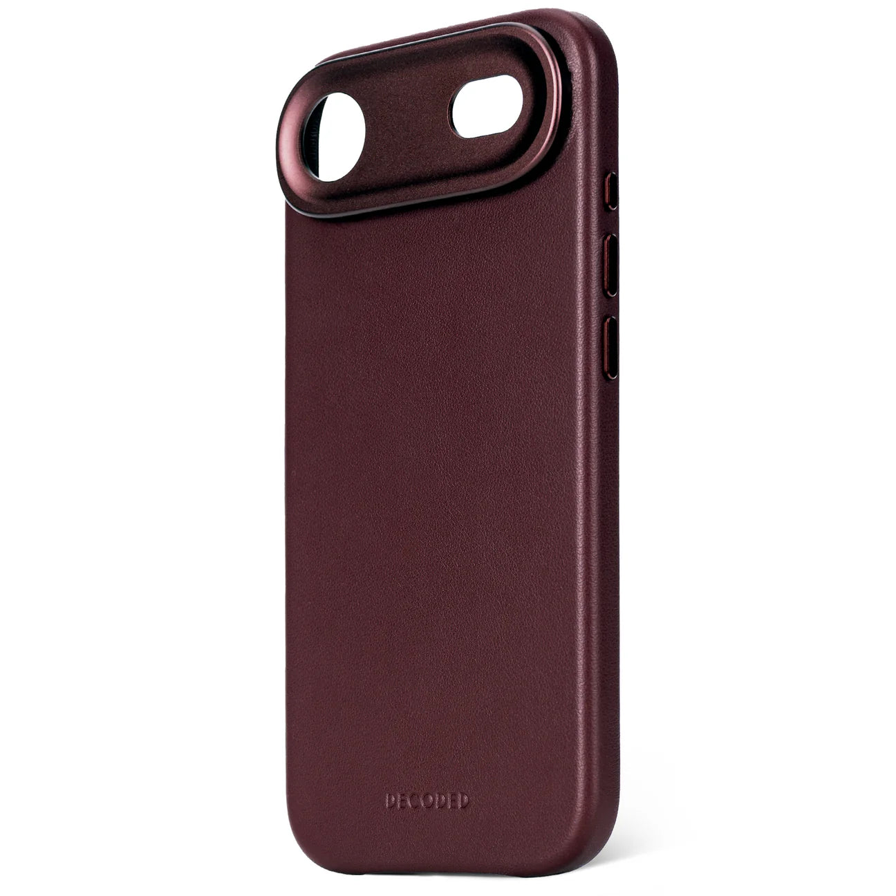 Husă de piele DECODED pentru iPhone 17 Air - Rubiniu închis