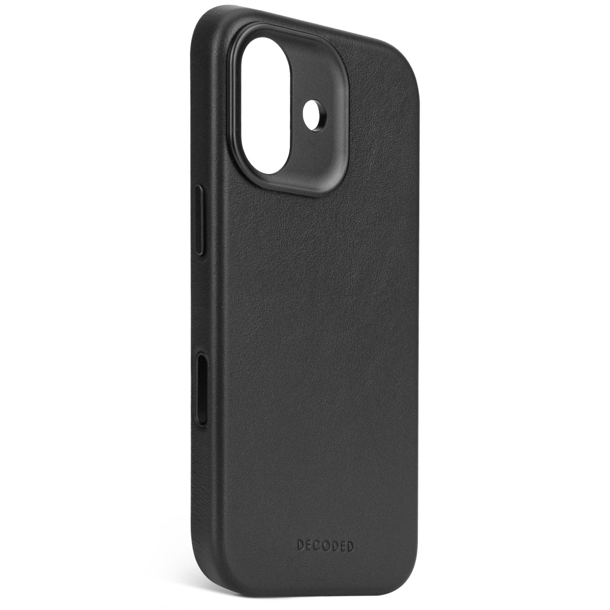 Husă de piele DECODED pentru iPhone 17 - Negru