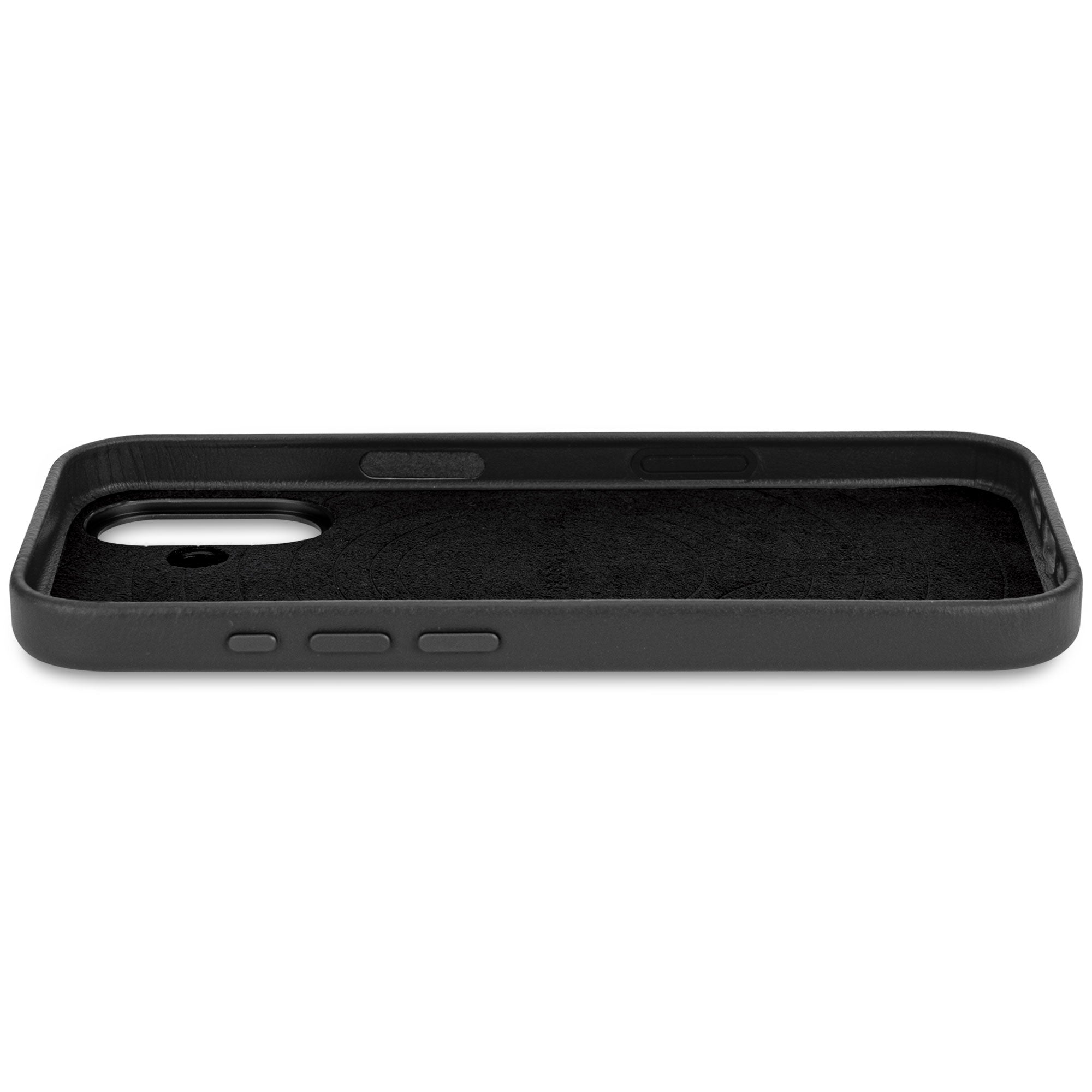 Husă de piele DECODED pentru iPhone 17 - Negru
