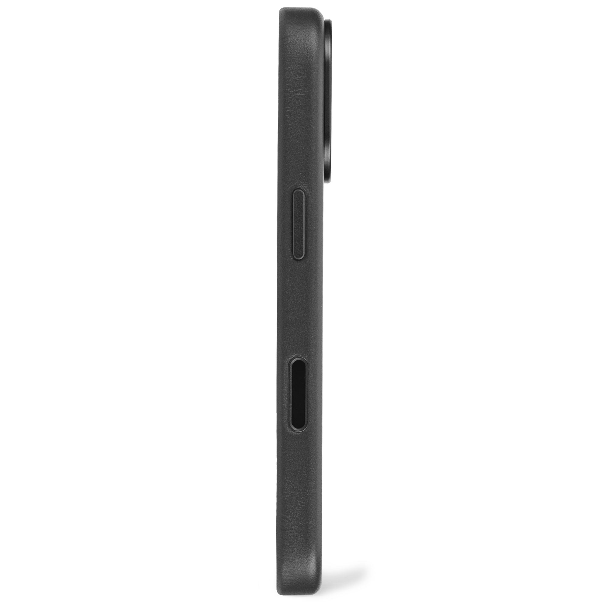 Husă de piele DECODED pentru iPhone 17 - Negru