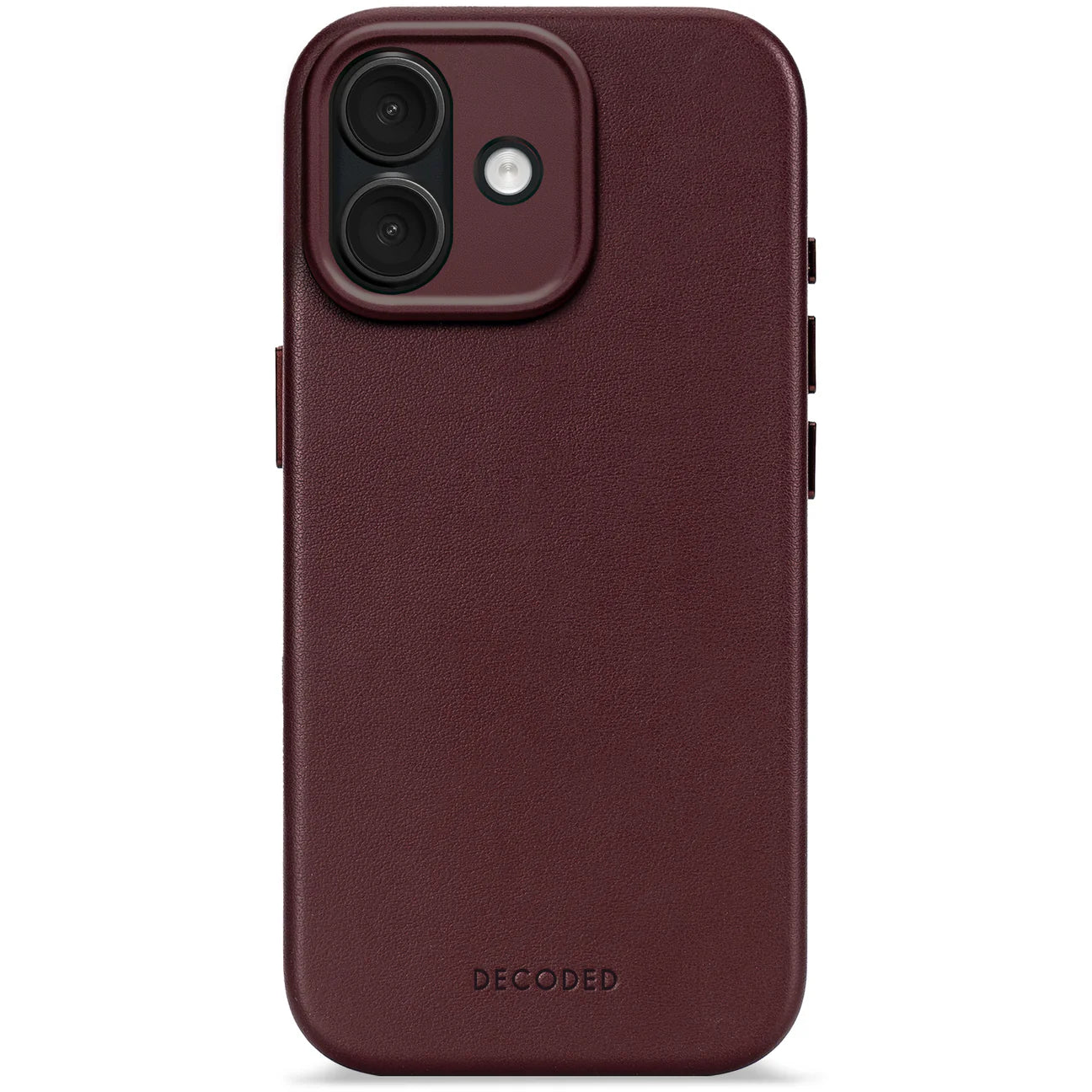 Husa din piele DECODED pentru iPhone 17 - Dark Ruby