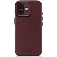 Husa din piele DECODED pentru iPhone 17 - Dark Ruby