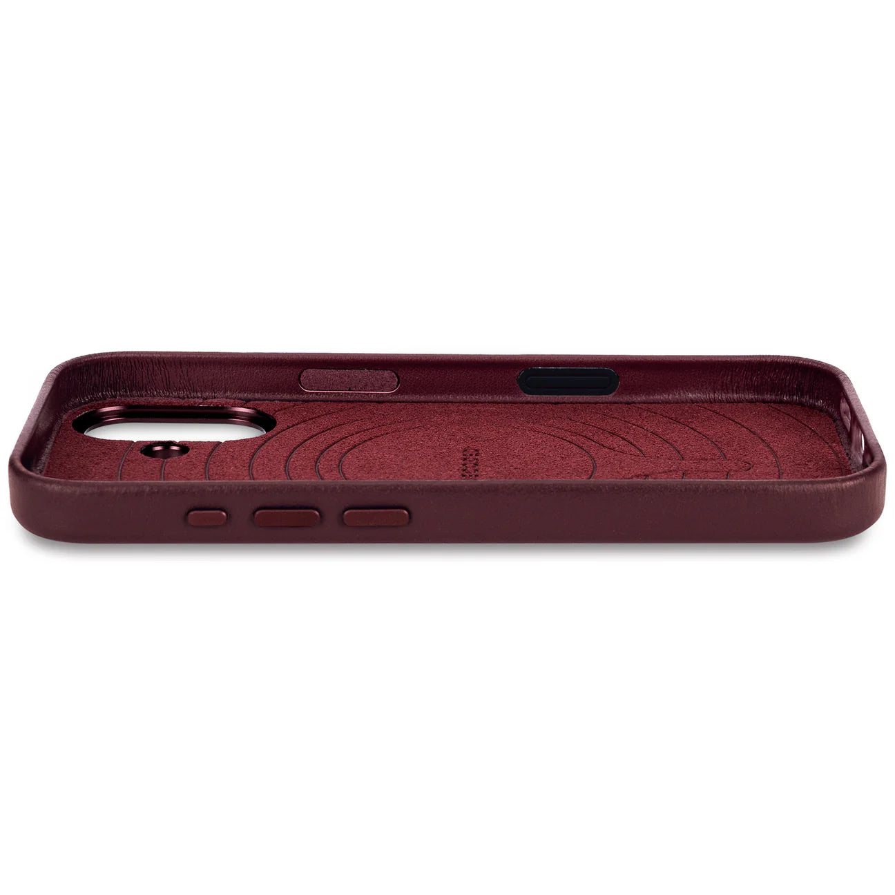 Husa din piele DECODED pentru iPhone 17 - Dark Ruby