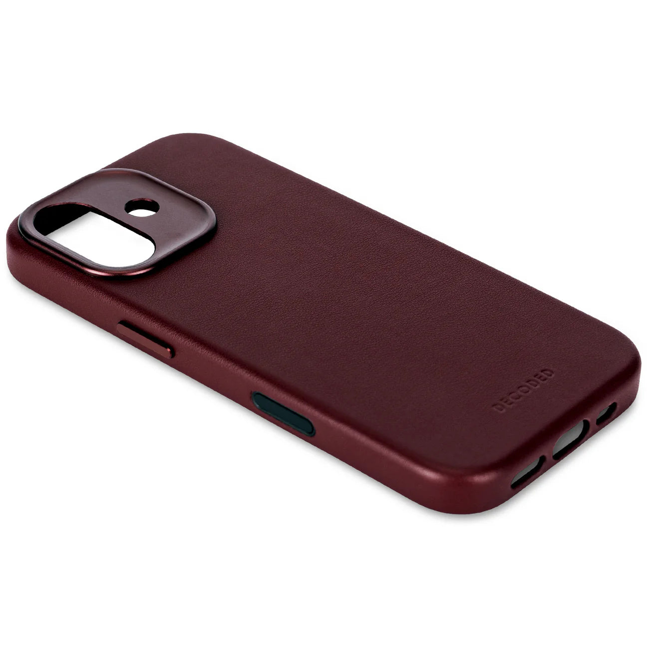 Husa din piele DECODED pentru iPhone 17 - Dark Ruby