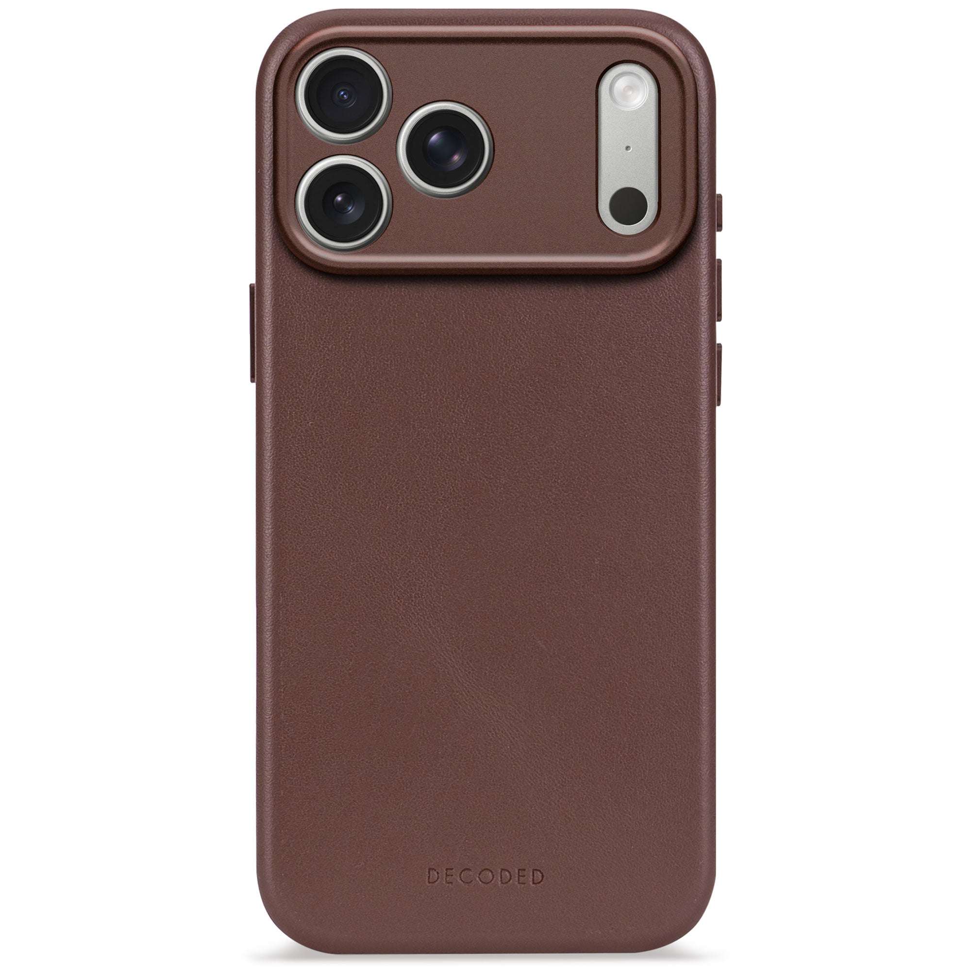Husă din piele DECODED pentru iPhone 17 Pro - Maro Ciocolatiu