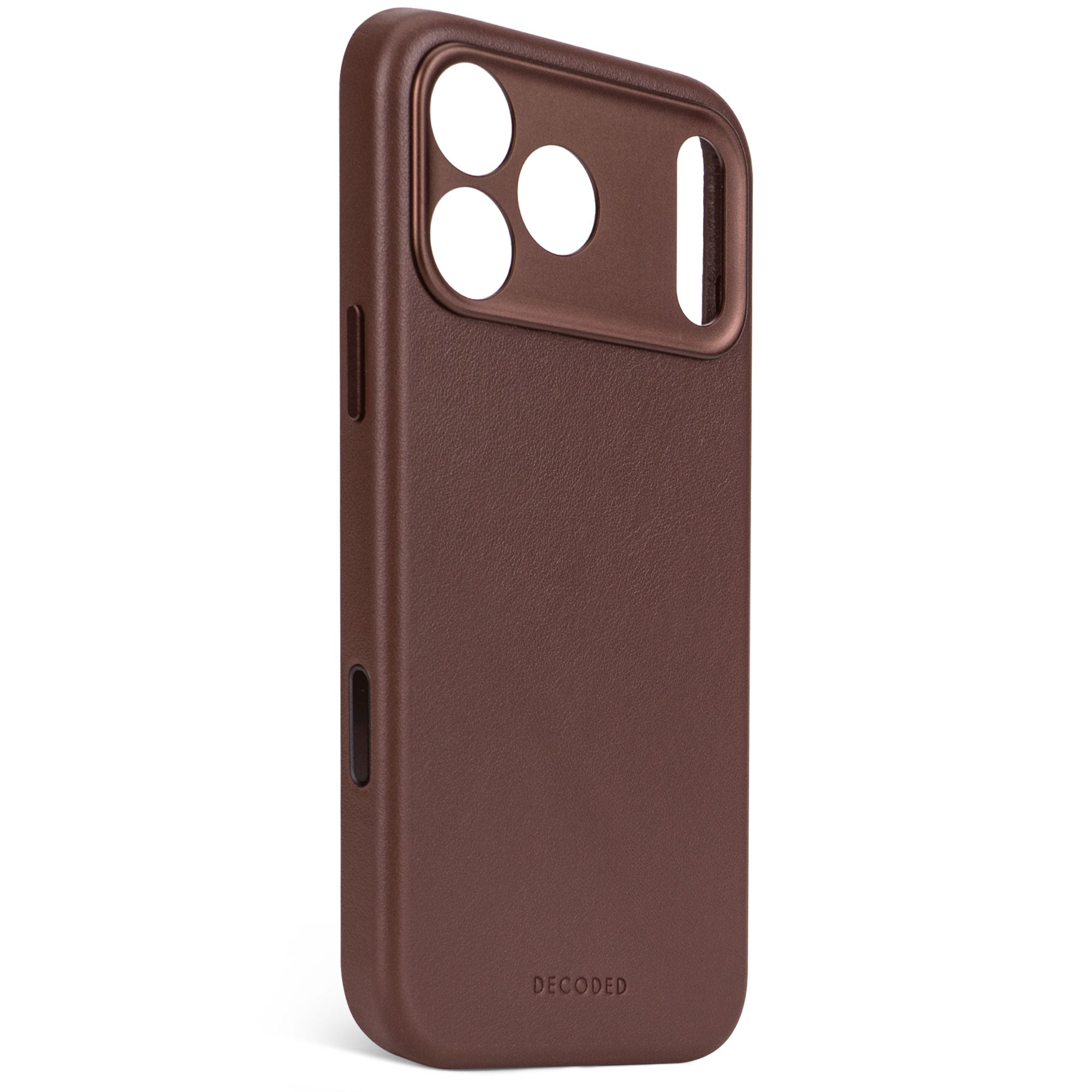Husă din piele DECODED pentru iPhone 17 Pro - Maro Ciocolatiu