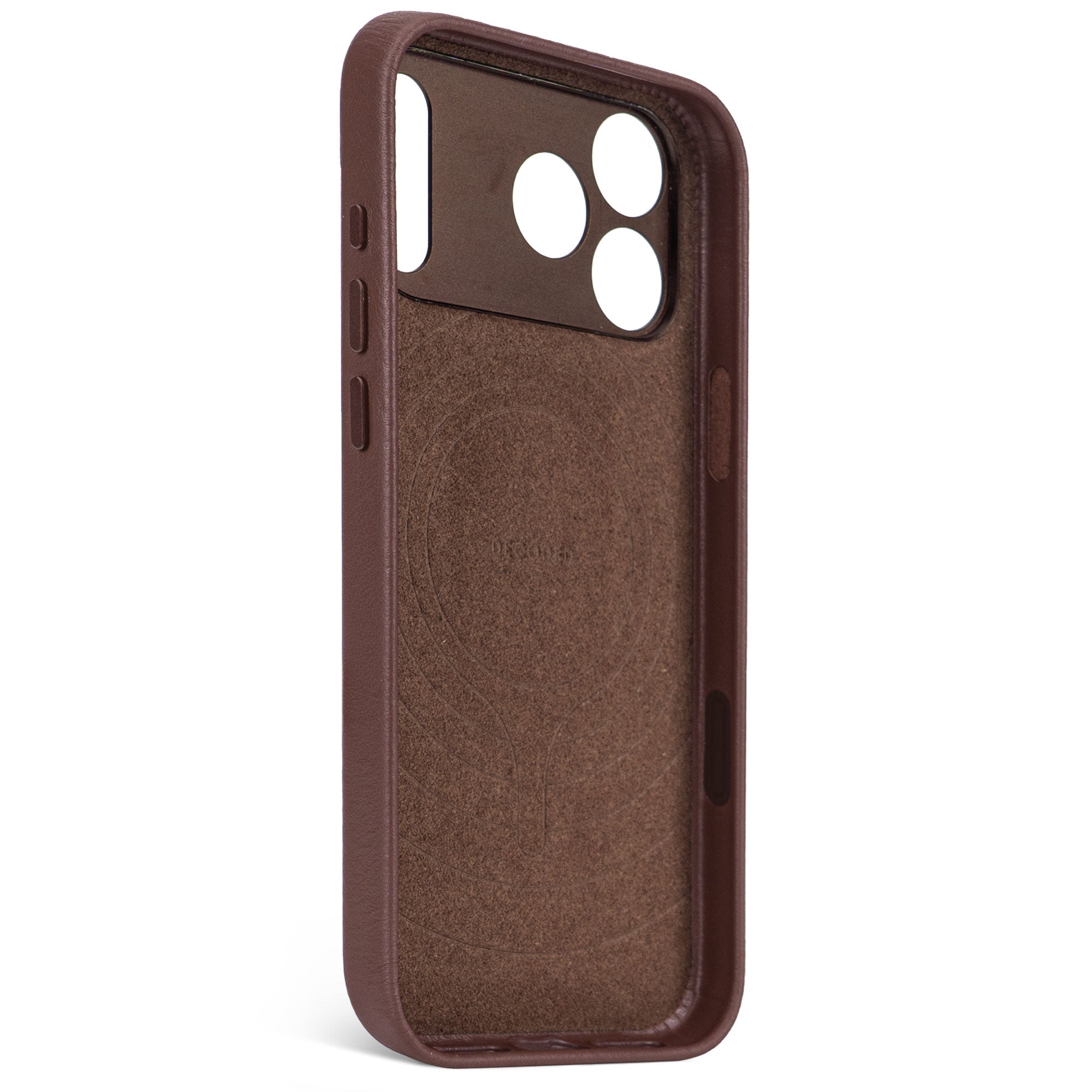 Husă din piele DECODED pentru iPhone 17 Pro - Maro Ciocolatiu