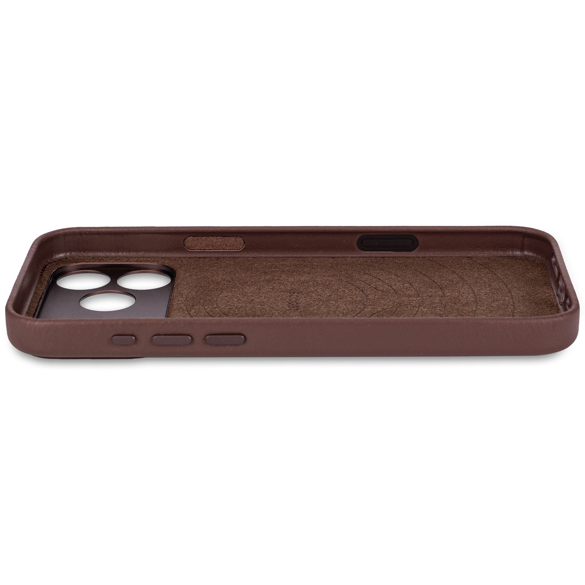 Husă din piele DECODED pentru iPhone 17 Pro - Maro Ciocolatiu