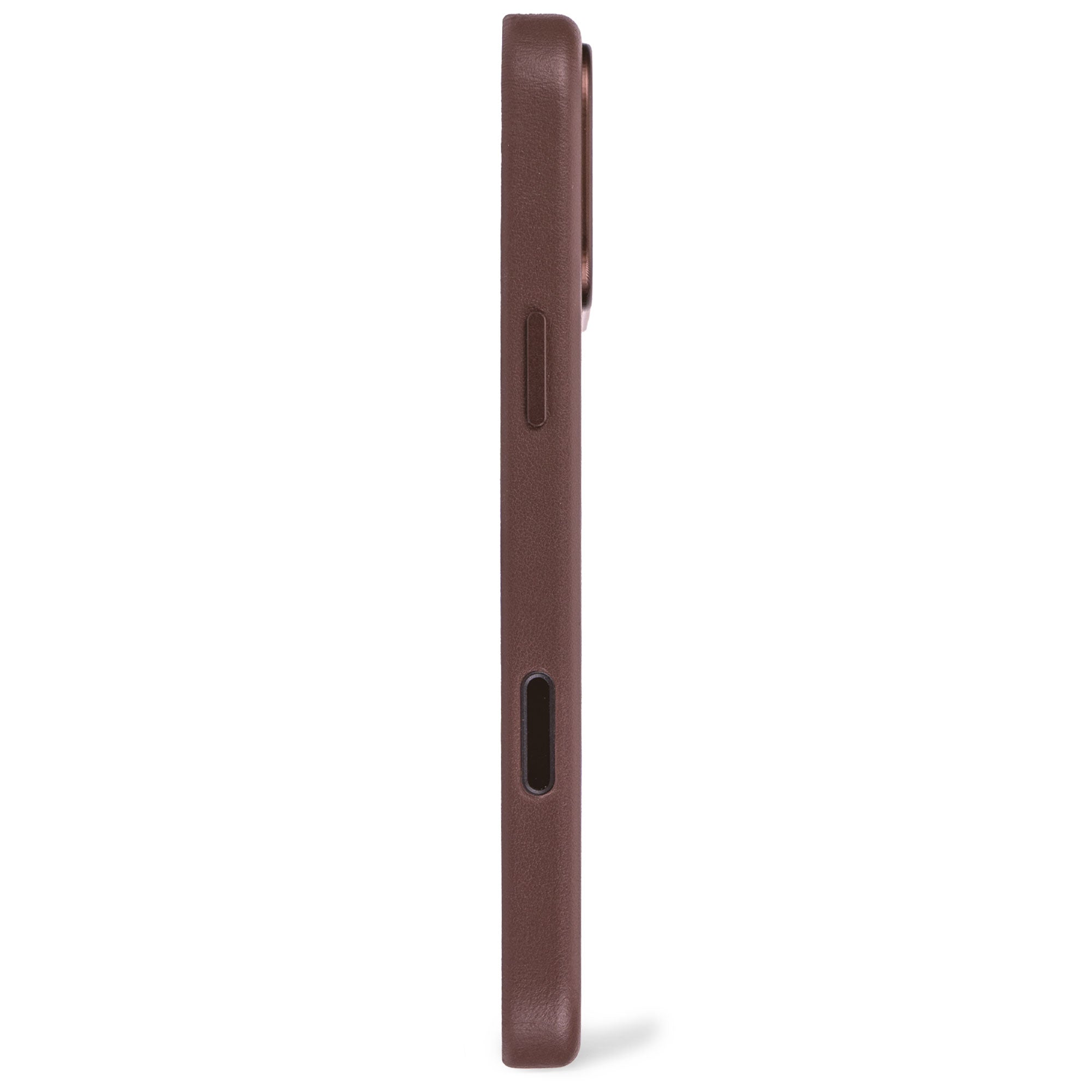Husă din piele DECODED pentru iPhone 17 Pro - Maro Ciocolatiu