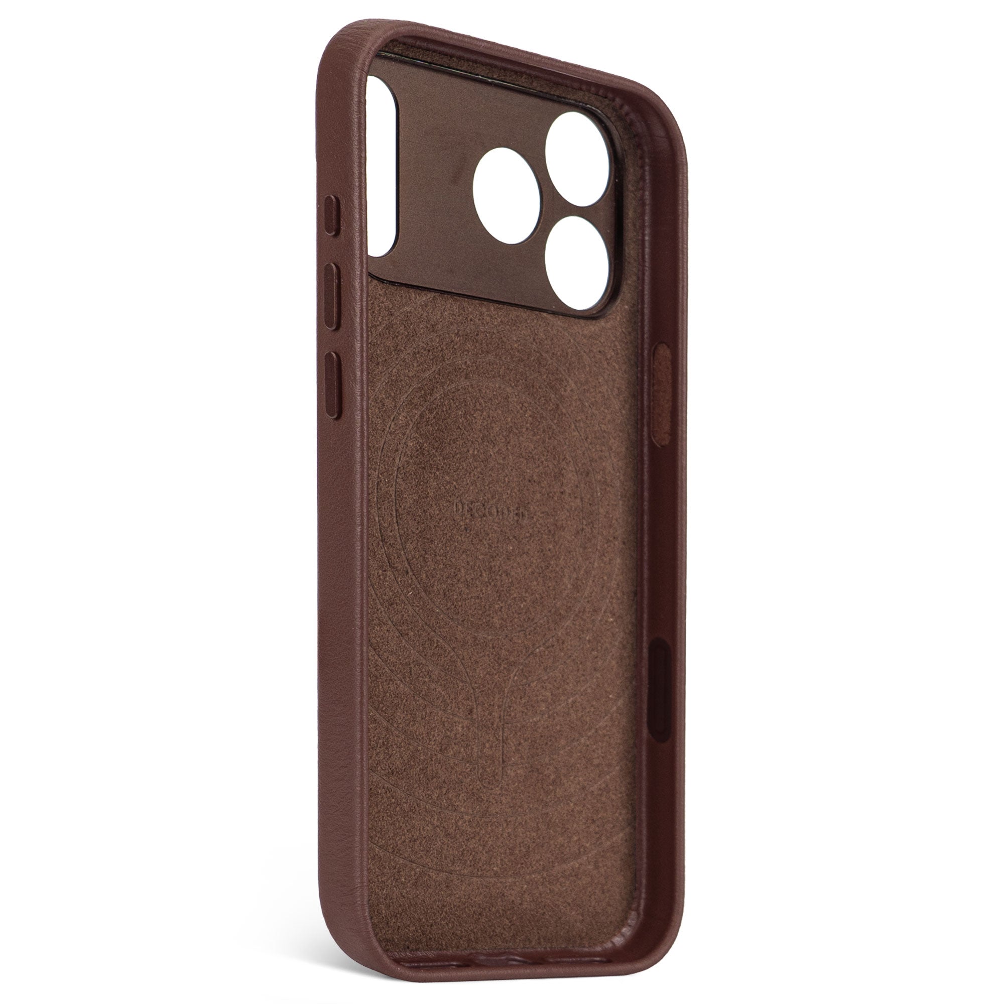 Husă DECODED din piele pentru iPhone 17 Pro Max - Maro Ciocolatiu