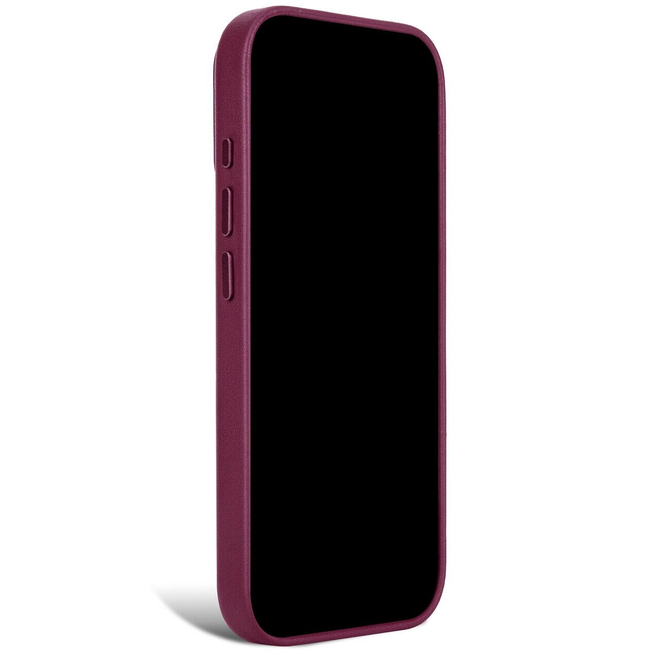 Husă din piele DECODED compatibilă MagSafe pentru iPhone 18 Pro, Aubergine