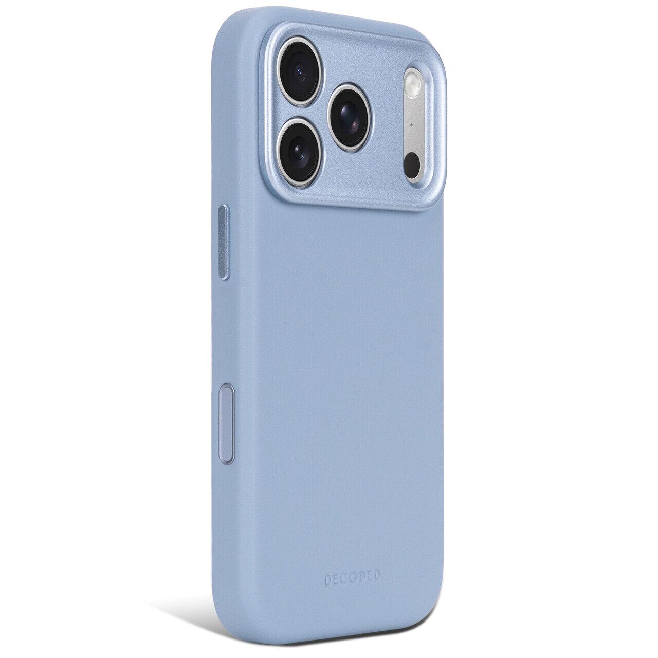 Husă din piele DECODED compatibilă MagSafe pentru iPhone 18 Pro Max, Sky Blue