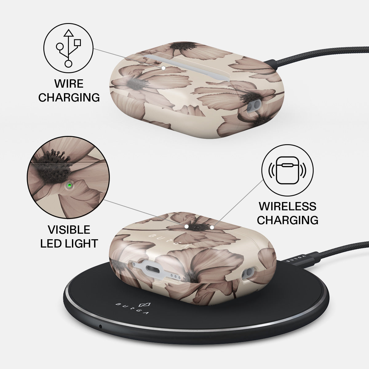 BURGA Barely Yours - Husa de protectie pentru AirPods Pro 3