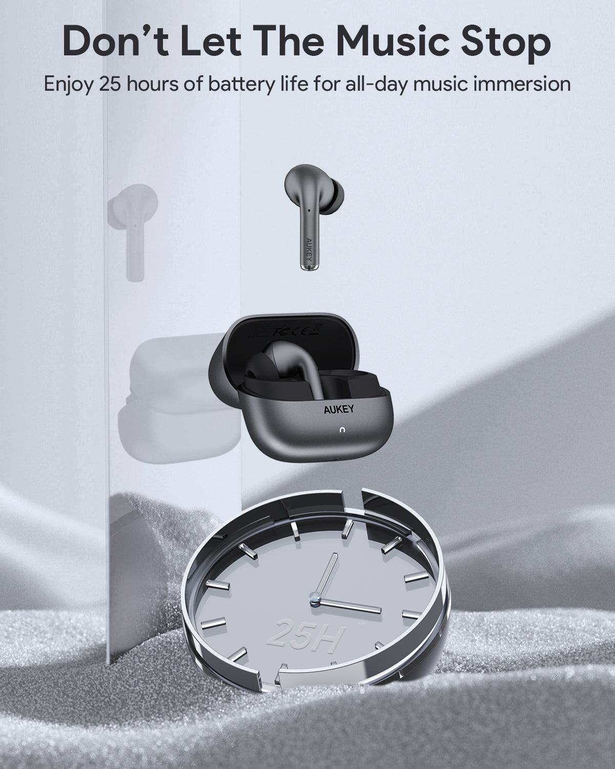 AUKEY Bluetooth True Wireless Earbuds with Adaptive Hybrid ANC