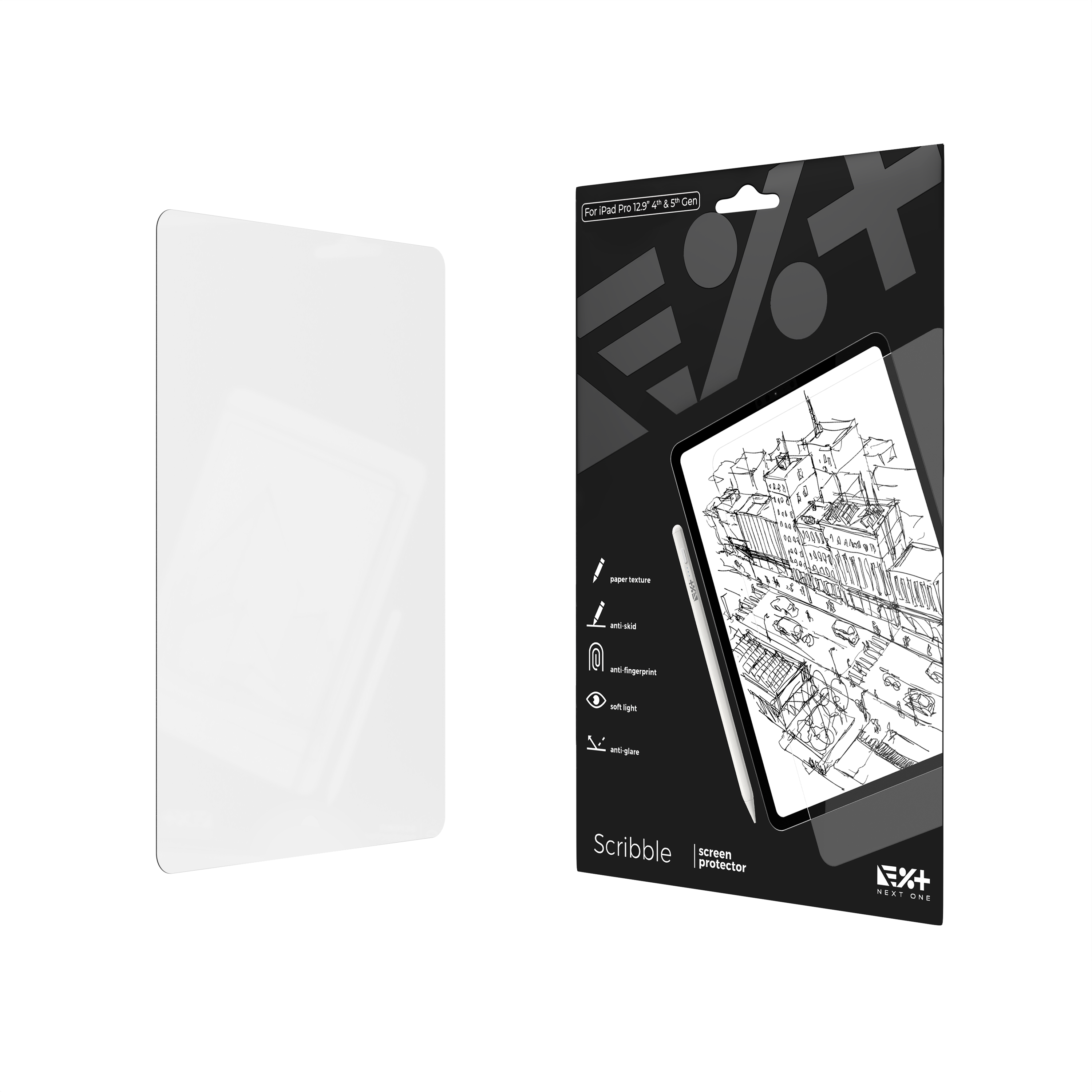 Folie de protecție ecran NOA Scribble pentru iPad 12.9 inch