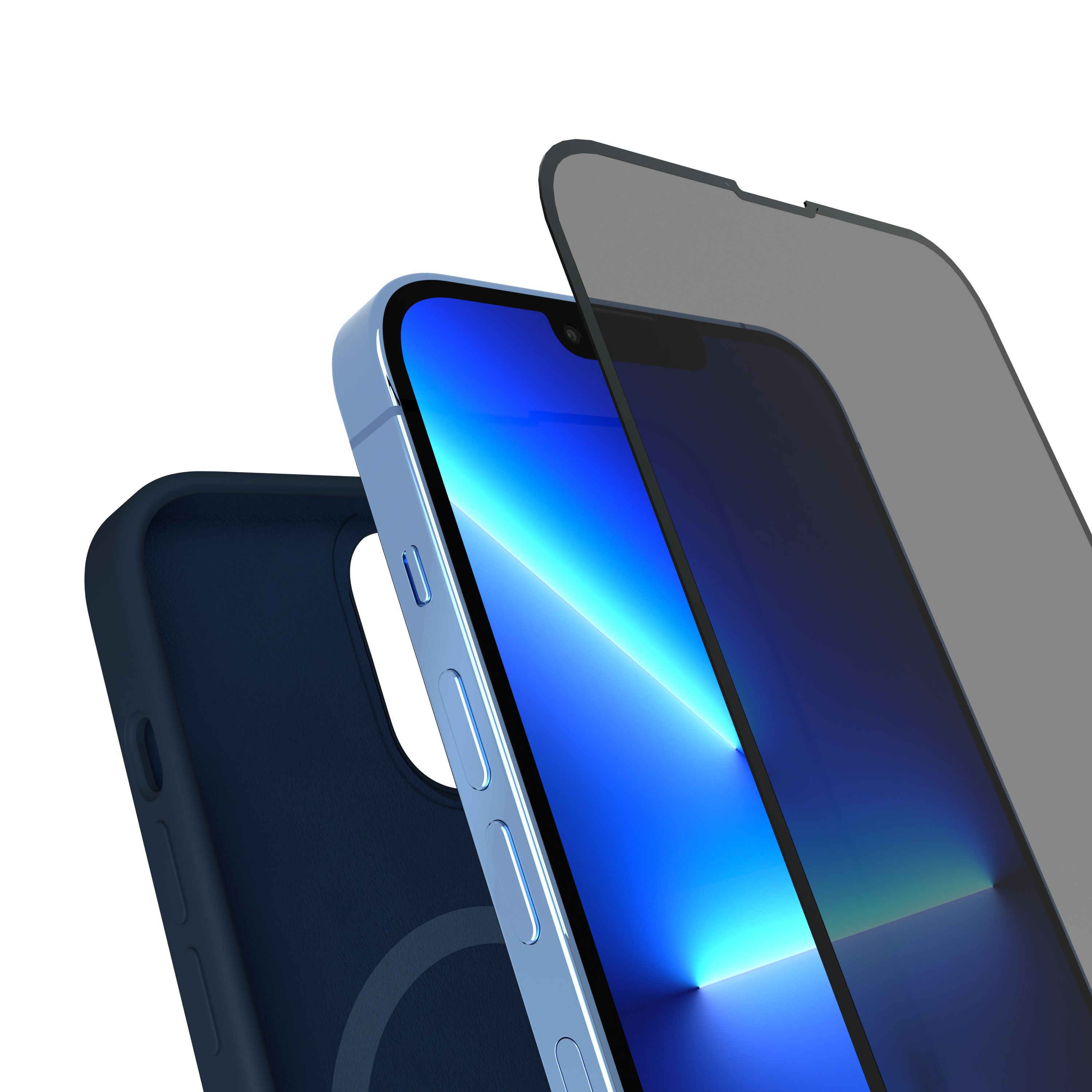 Folie de protectie din sticla securizata Privacy NOA pentru iPhone 13 Pro Max