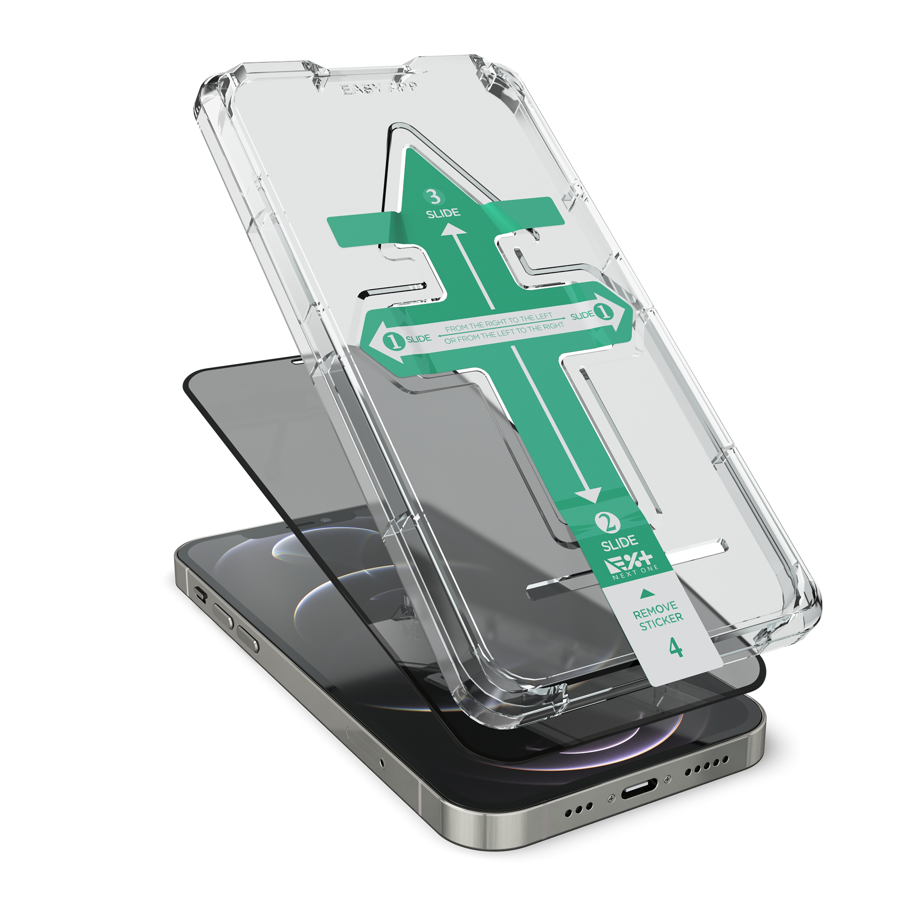 Folie de protectie din sticla securizata Privacy NOA pentru iPhone 13 Pro Max