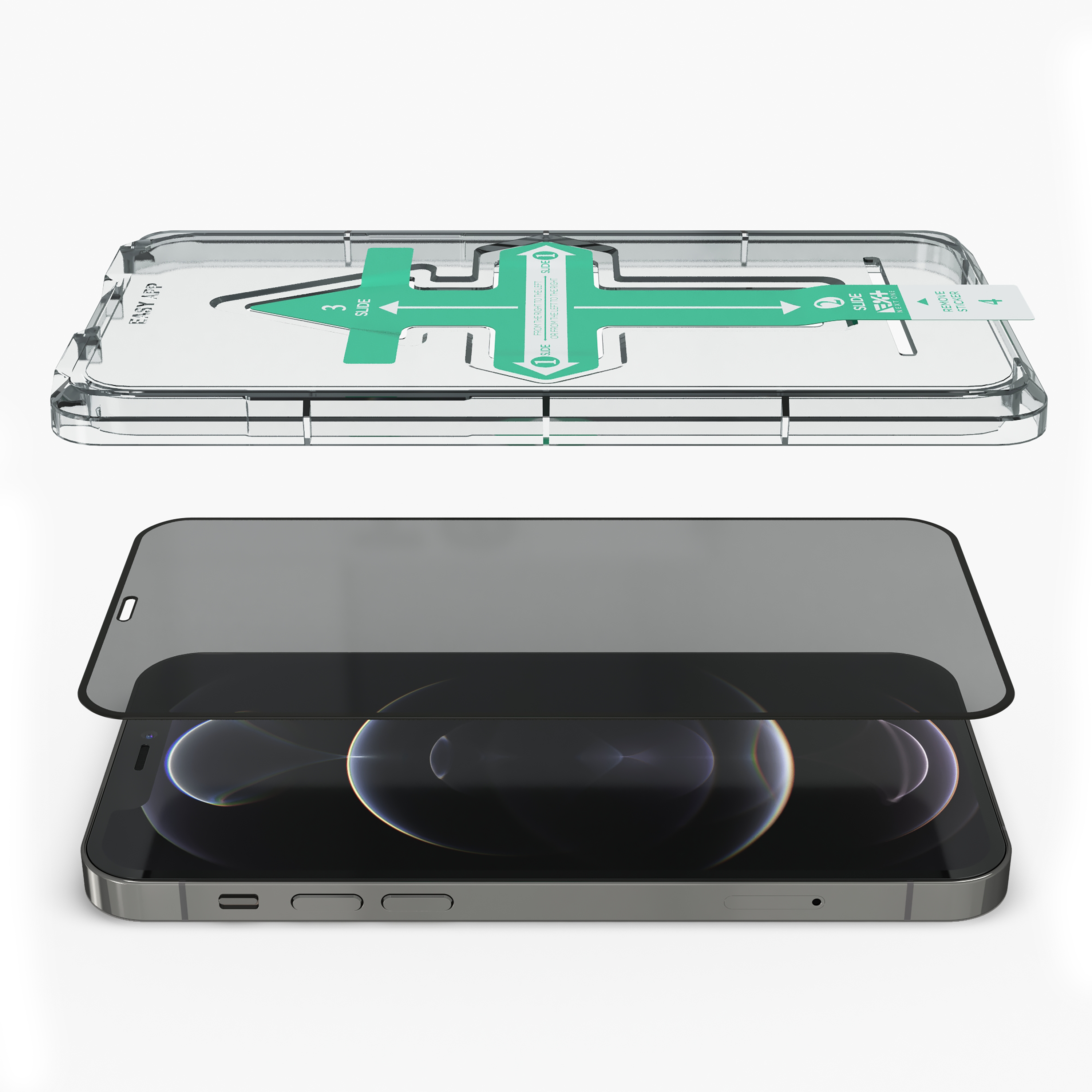 Folie de protectie din sticla securizata Privacy NOA pentru iPhone 13 Pro Max