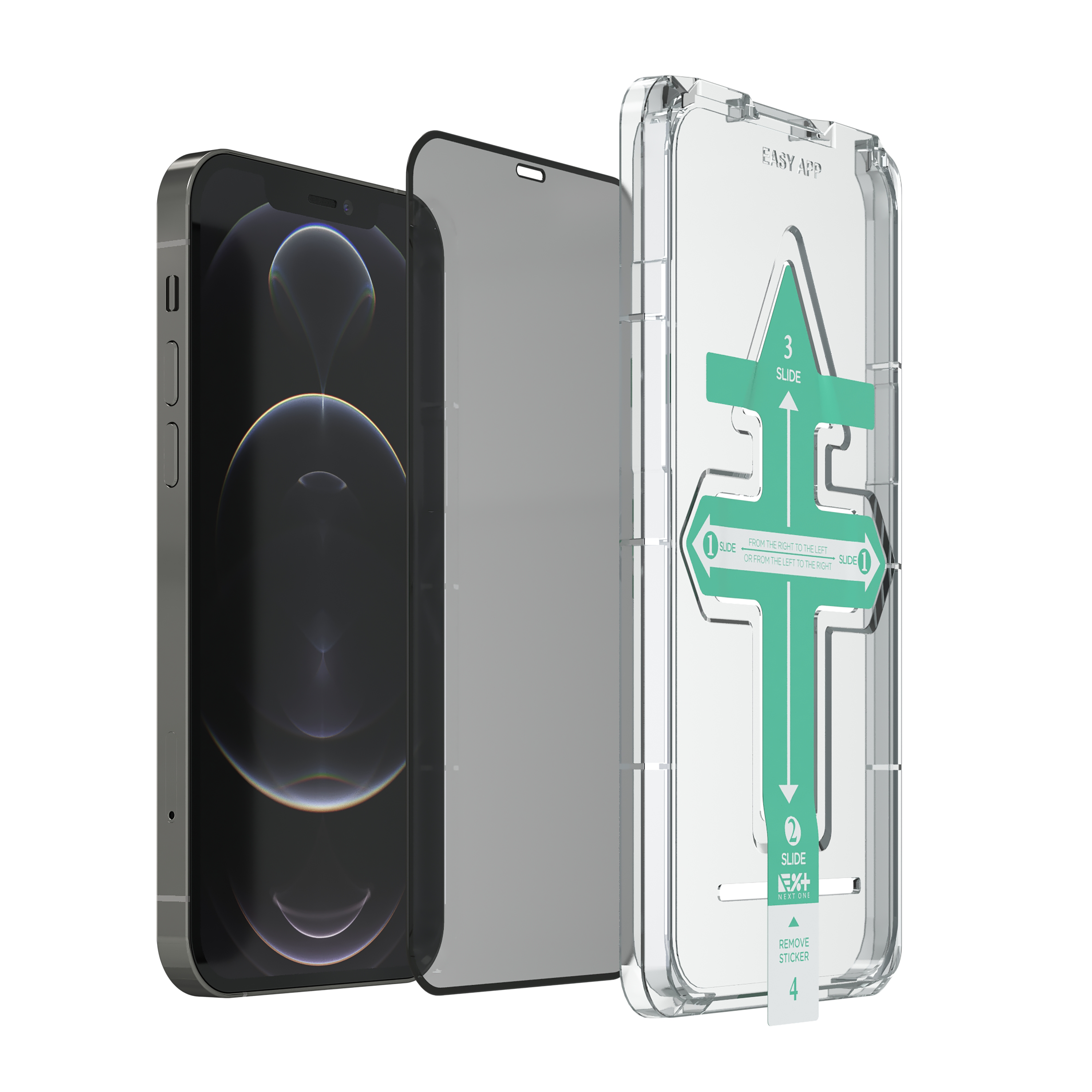 Folie de protectie din sticla securizata Privacy NOA pentru iPhone 13 Pro Max