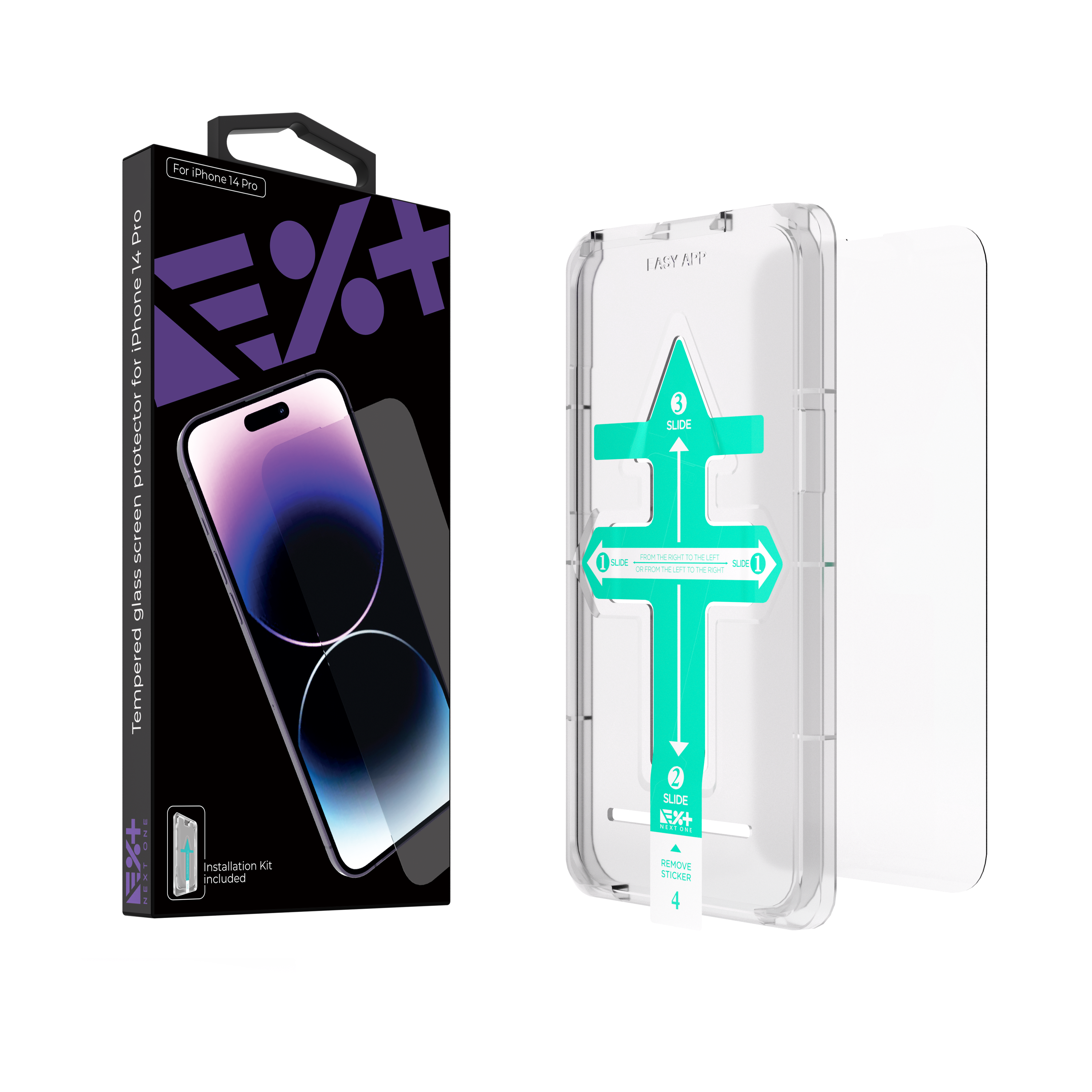 Folie de protecție din sticlă securizată NOA pentru iPhone 14 Pro