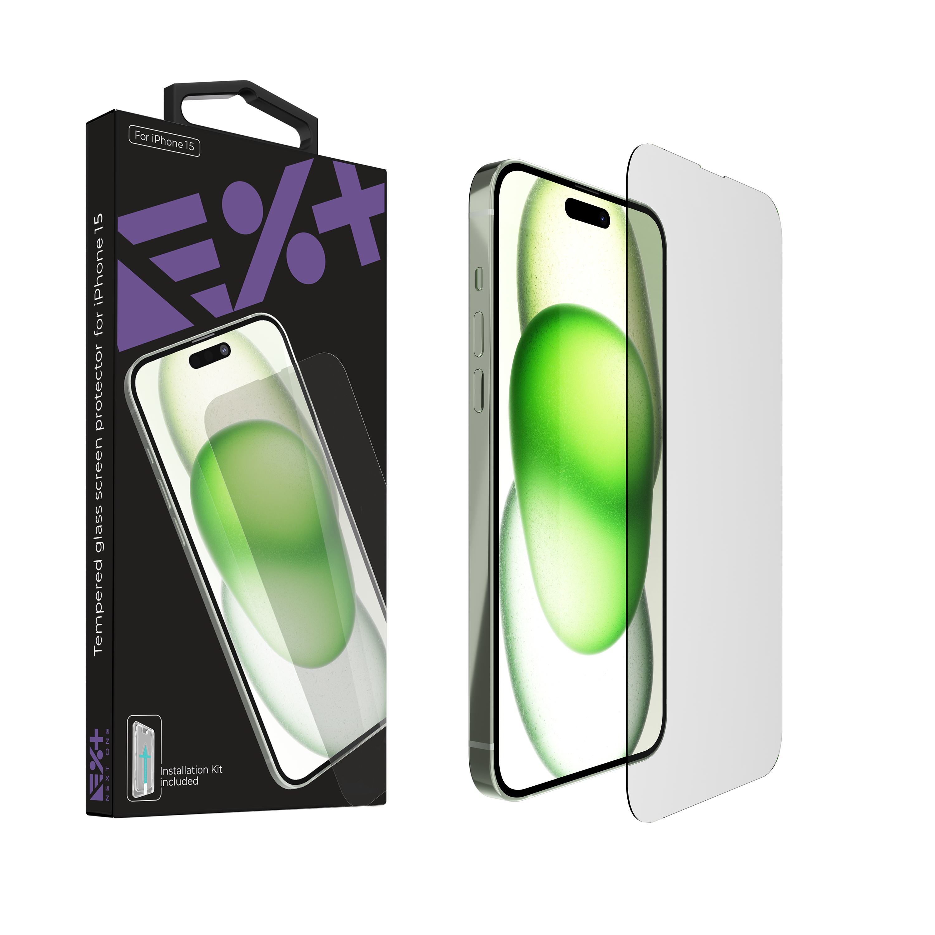 Folie de protecție din sticlă securizată NOA pentru iPhone 15