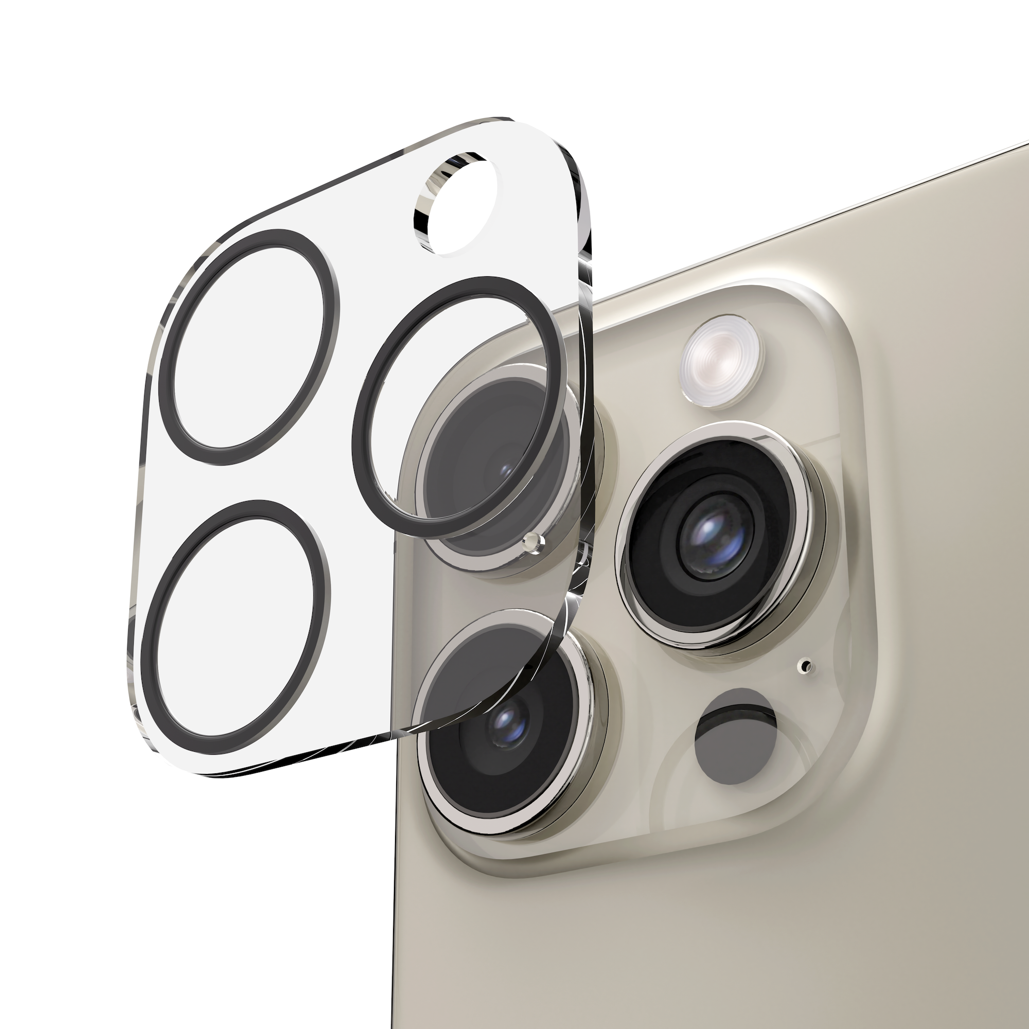 Folie din sticla pentru camera foto NOA pentru iPhone 15 Pro/Pro Max