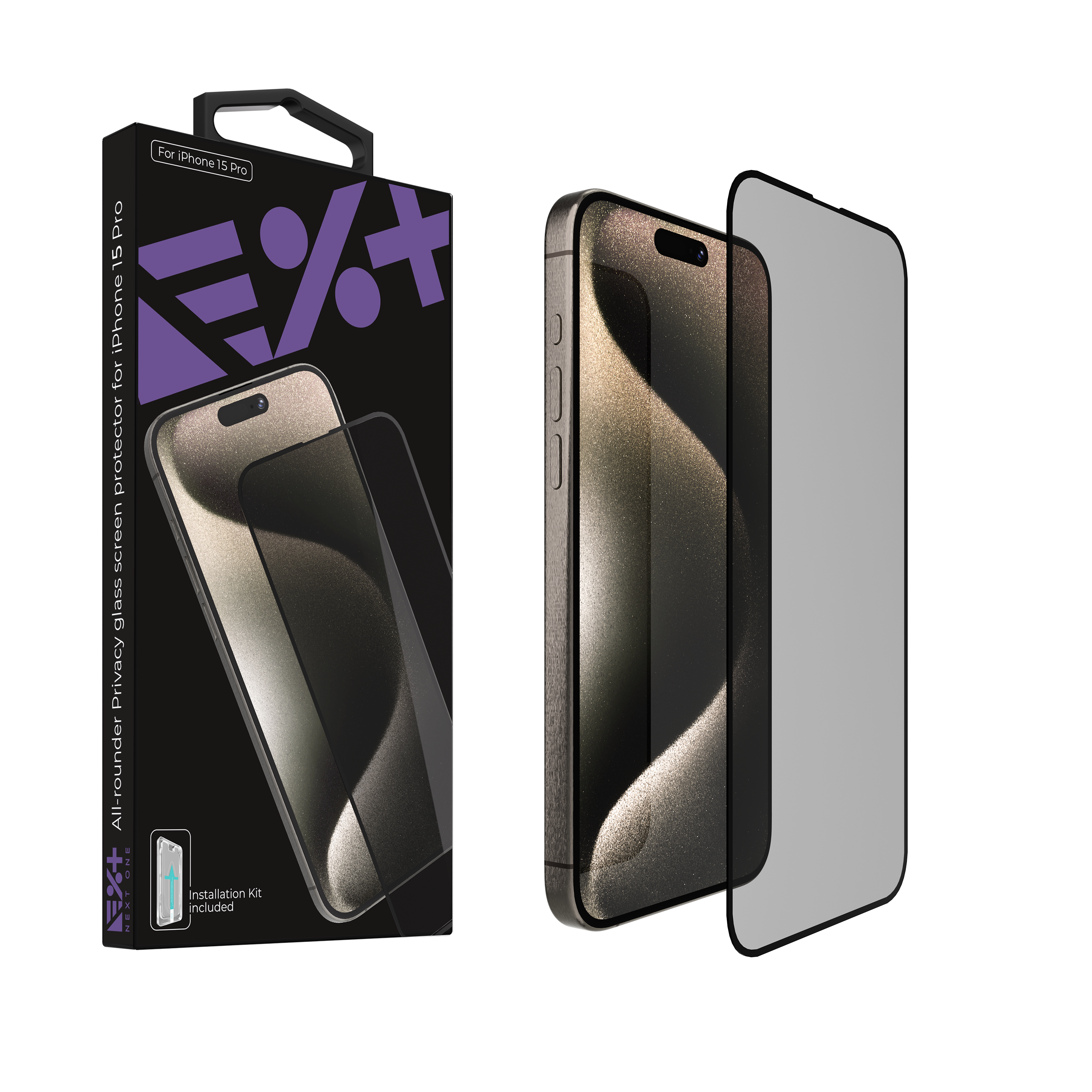 Folie de protecție pentru confidențialitate NOA Privacy Glass pentru iPhone 15 Pro