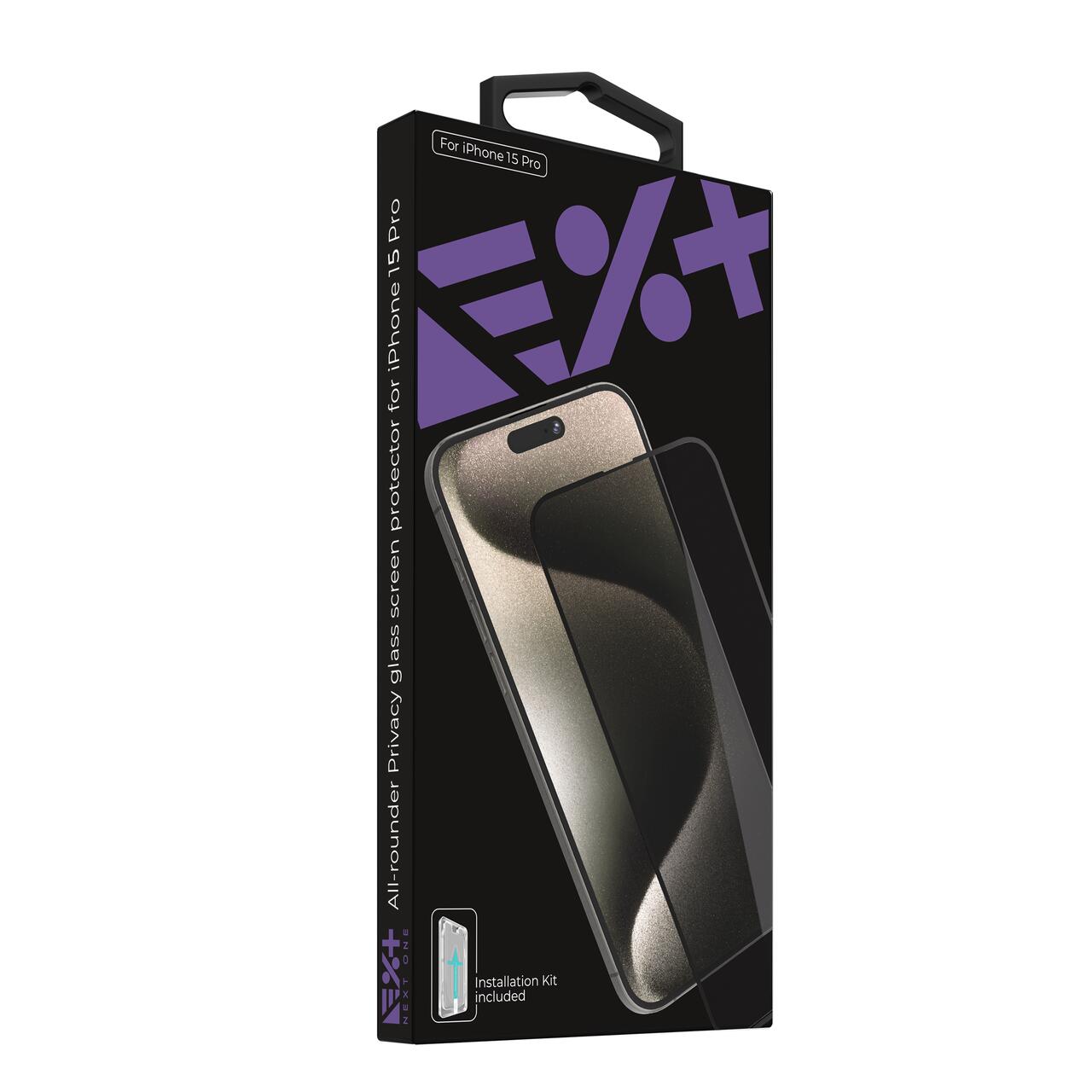 Folie de protecție pentru intimitate din sticlă NOA pentru iPhone 15 Pro (2023)