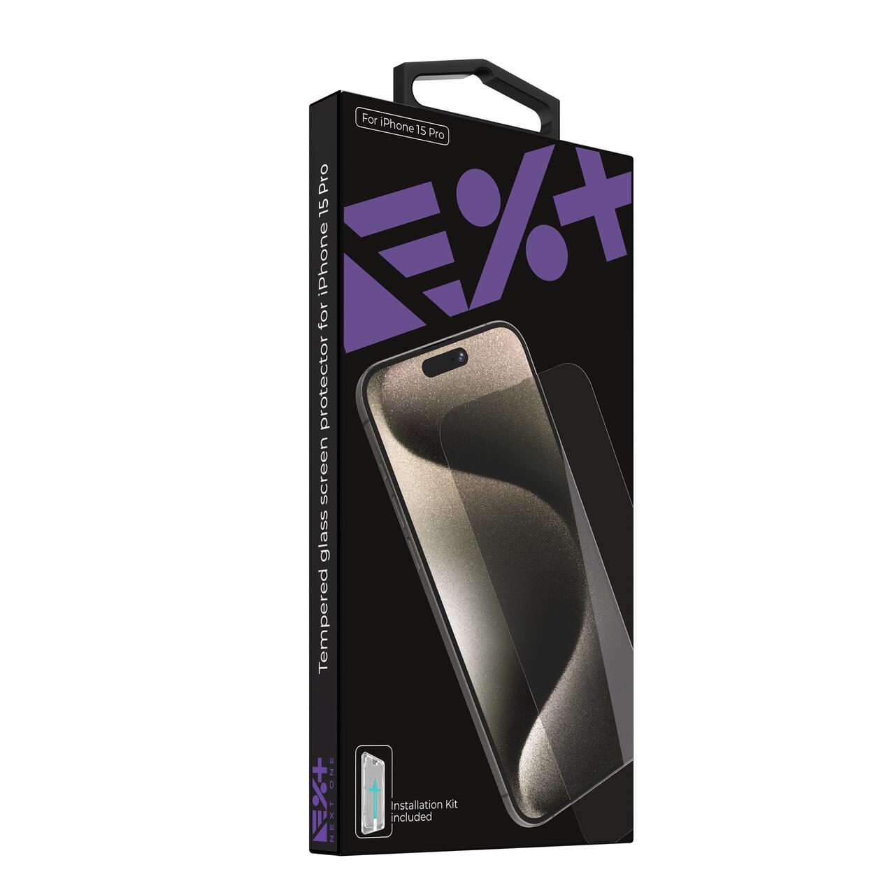 Folie de protecție NOA, protecție din sticlă securizată pentru ecran iPhone 15 Pro