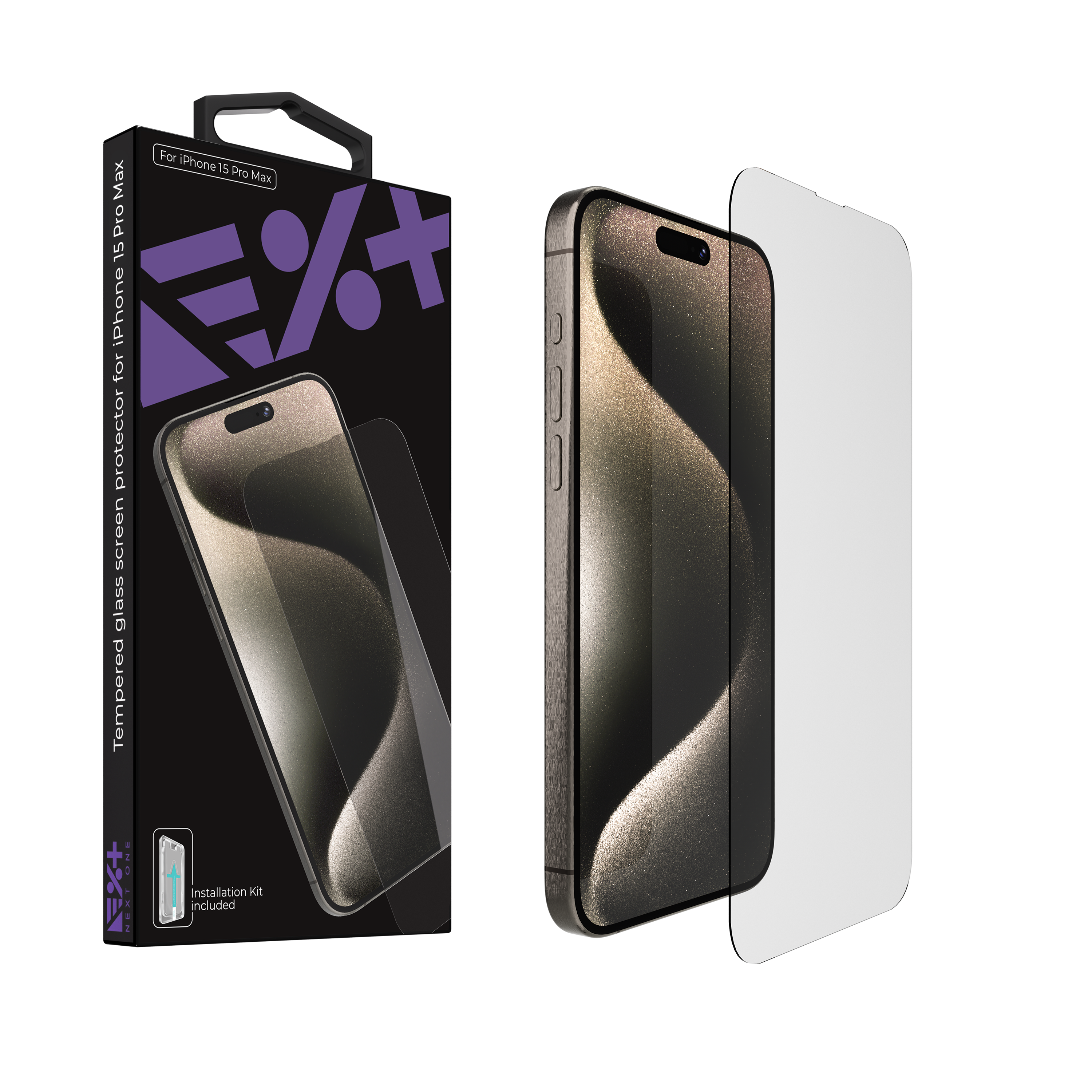 Folie de protecție din sticlă securizată NOA pentru iPhone 15 Pro Max