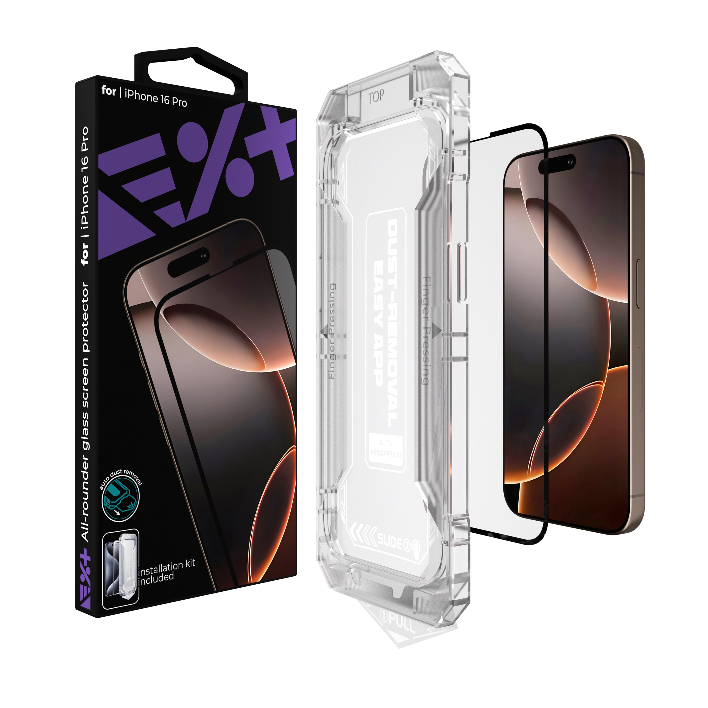 Folie din sticla Privacy NOA pentru iPhone 16 Pro