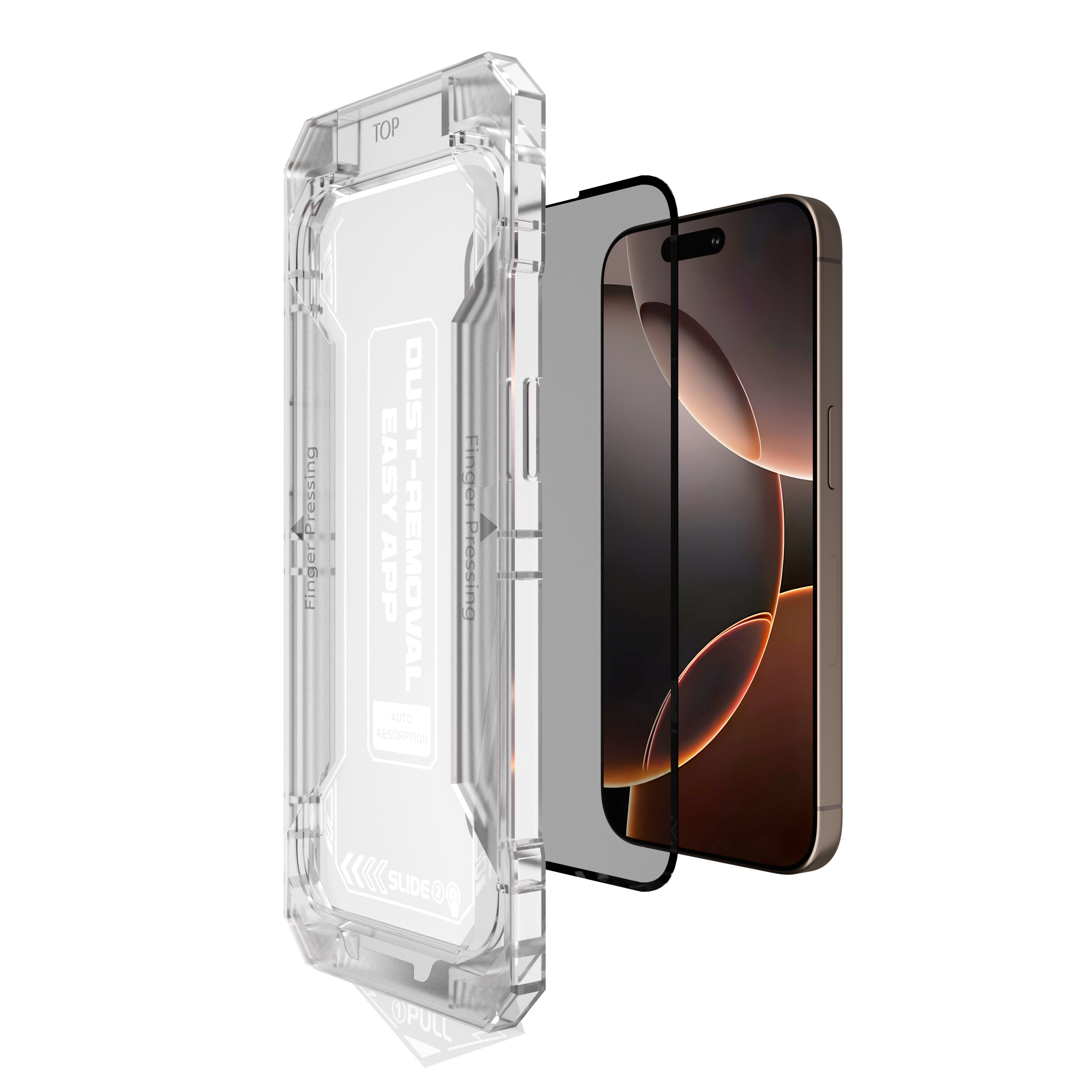 Folie de protecție pentru confidențialitate NOA Privacy glass pentru iPhone 16 Pro