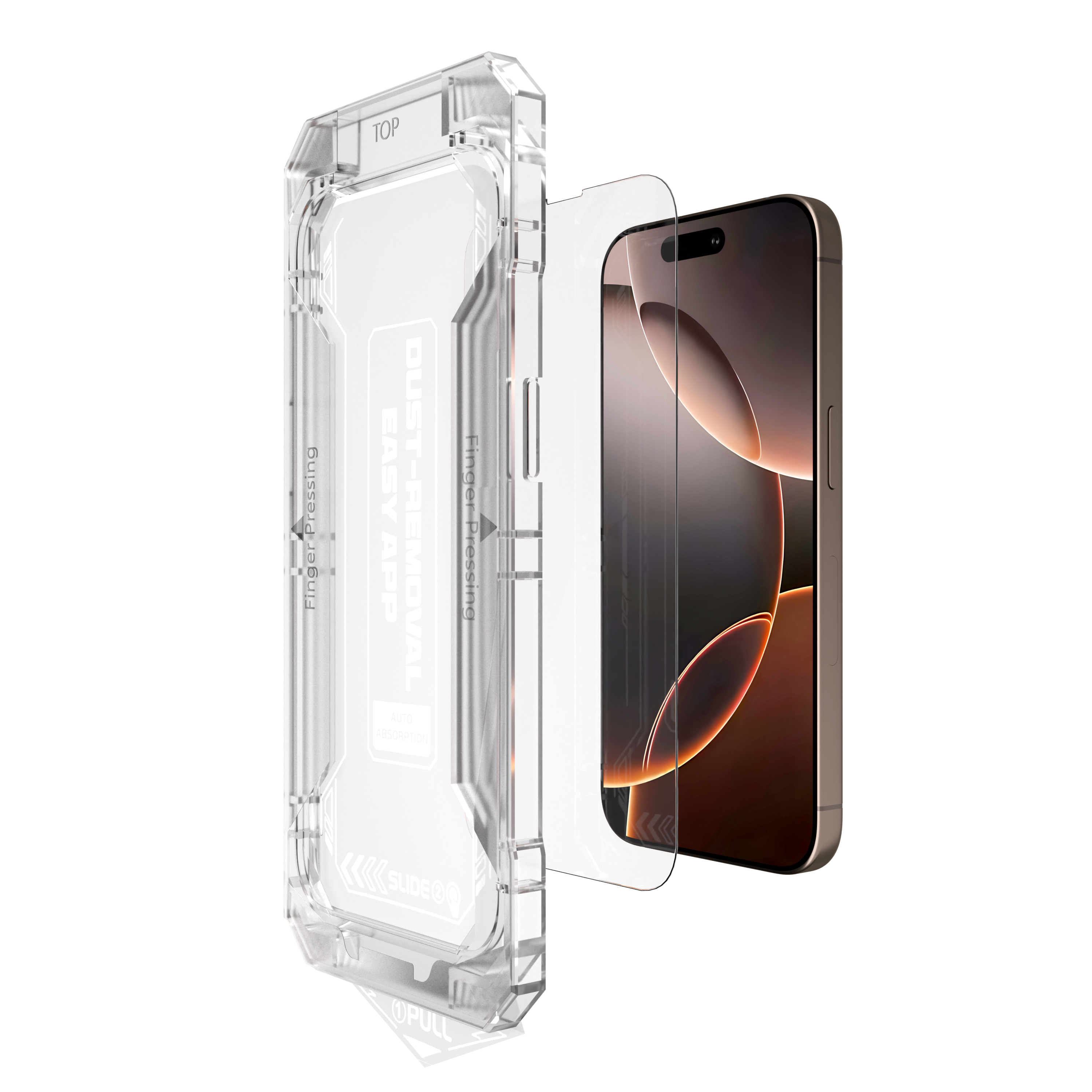 Folie de protecție din sticlă securizată NOA pentru iPhone 16 Pro