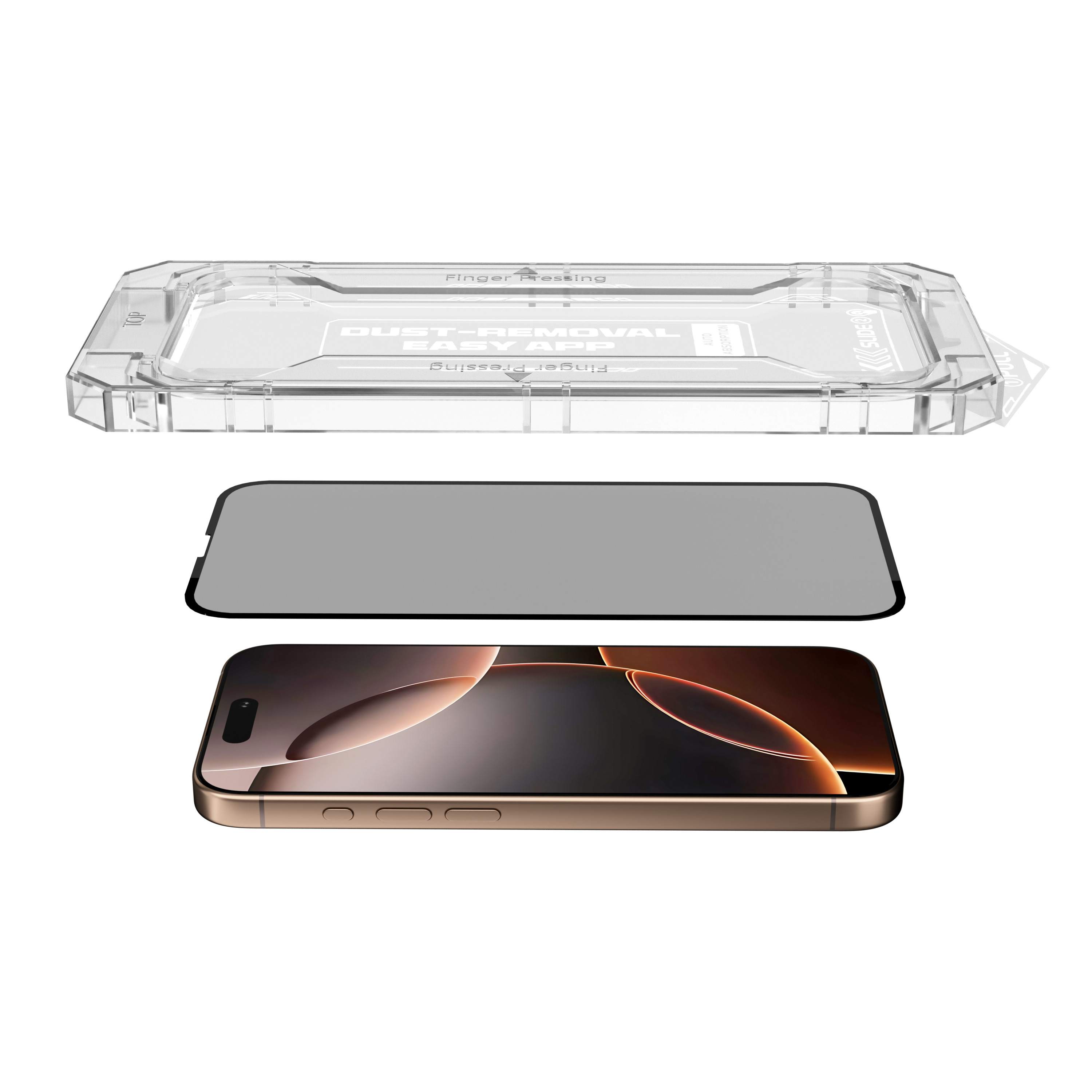 Folie de protecție pentru ecran NOA Privacy din sticlă pentru iPhone 16 Pro Max