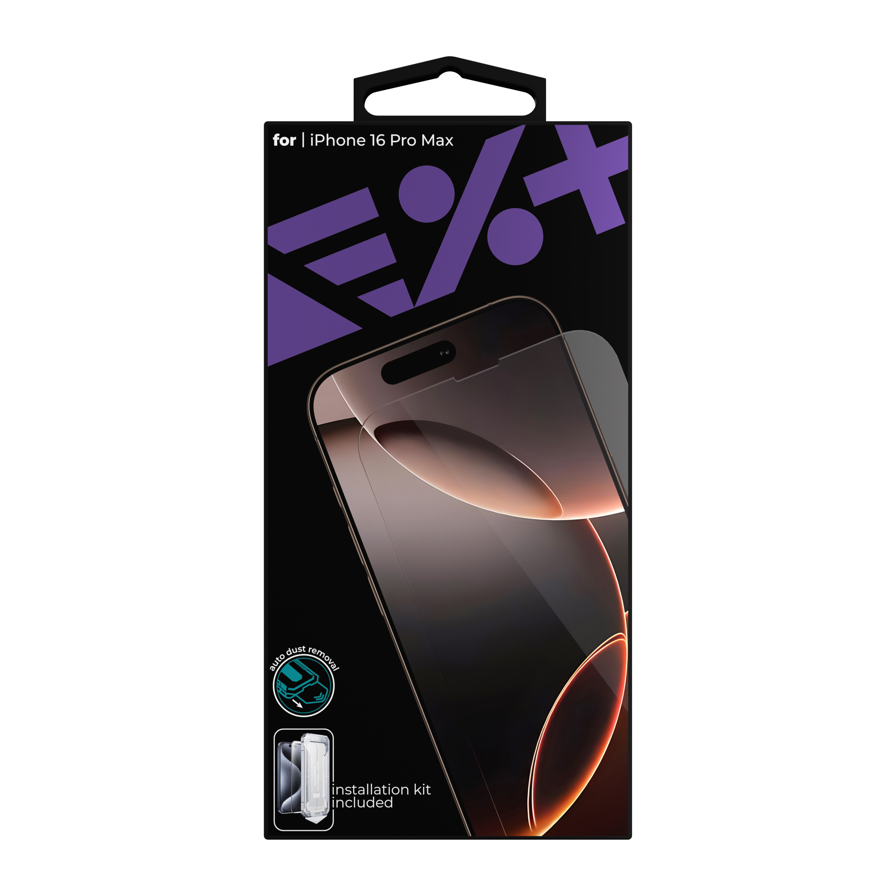 Folie de protecție din sticlă securizată NOA pentru iPhone 16 Pro Max
