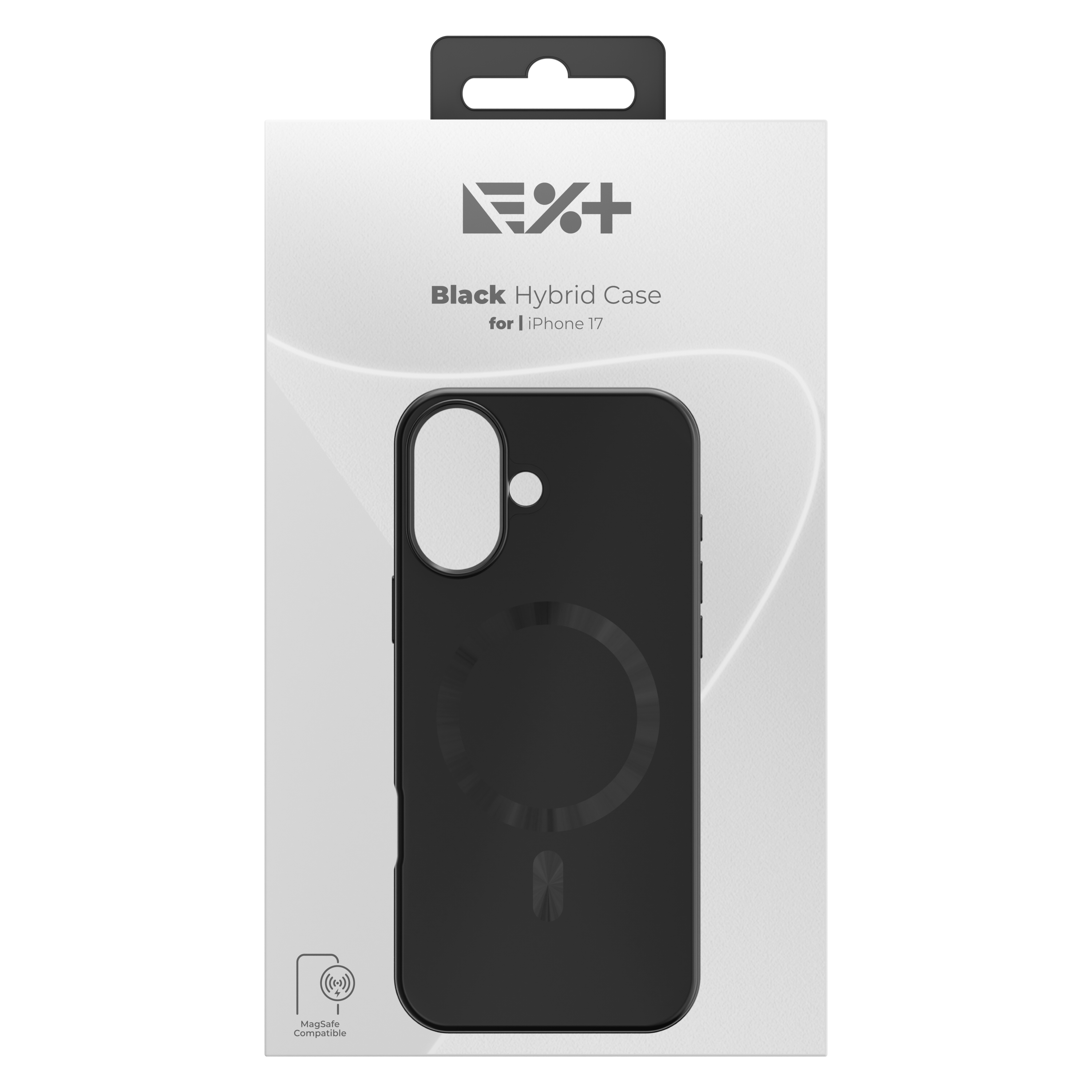 Husă de protecție hibridă NOA compatibilă cu MagSafe pentru iPhone 17, negru